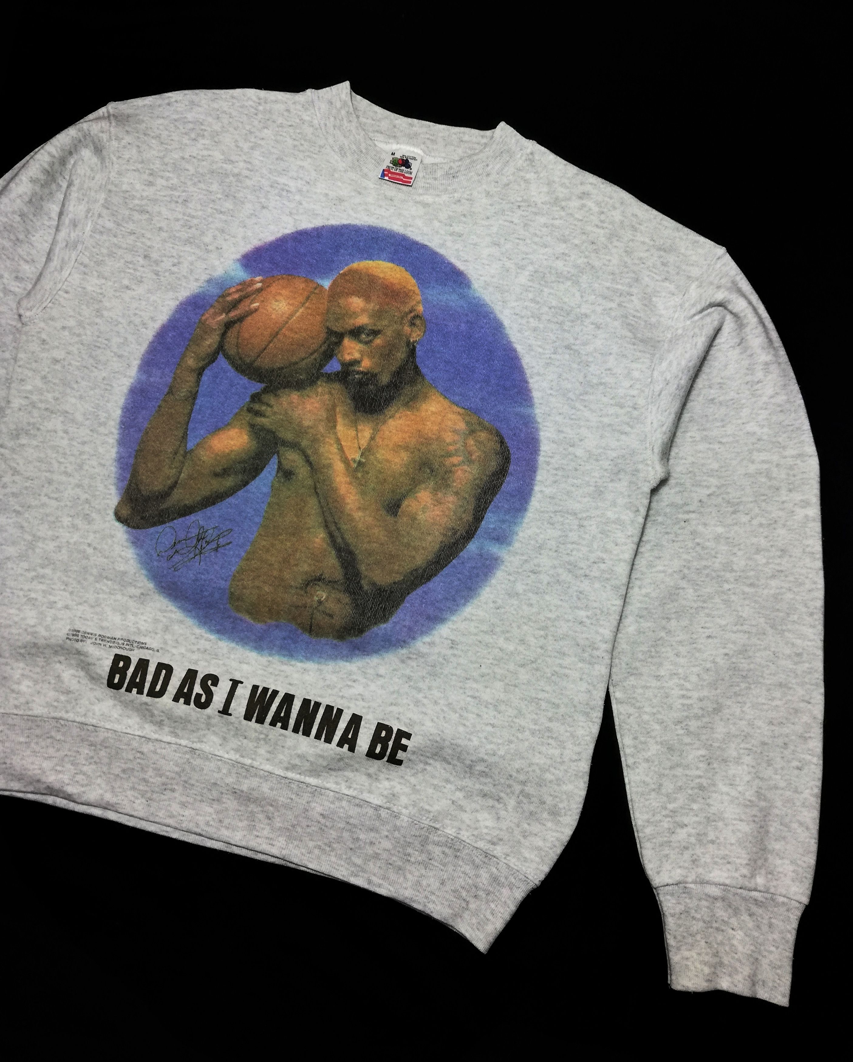 NBA × Vintage 🔥Vintage 1996 Dennis Rodman BAD AS I WANNA BE Sweatshirt Size US M / EU 48-50 / 2 - 3 Thumbnail