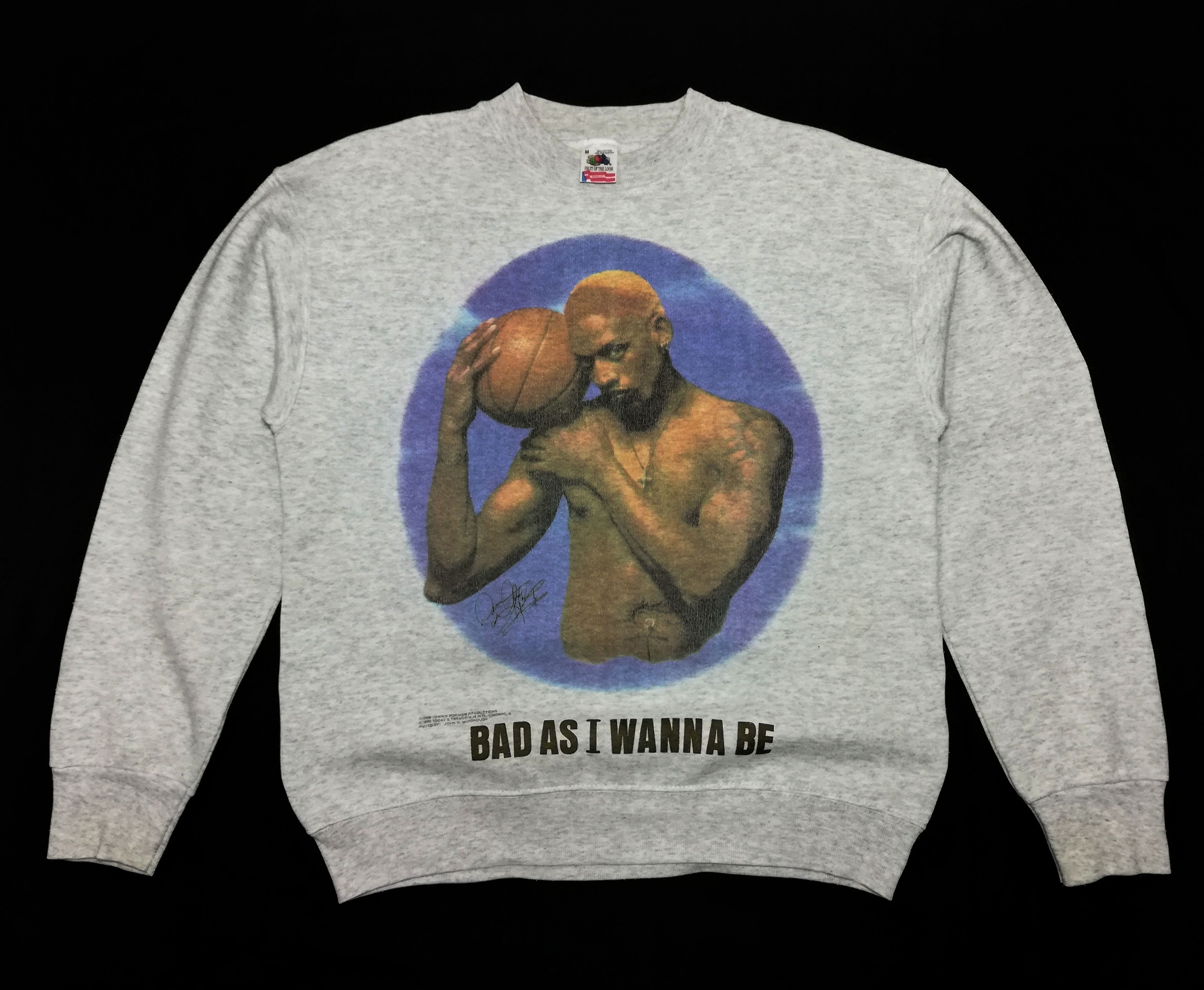 NBA × Vintage 🔥Vintage 1996 Dennis Rodman BAD AS I WANNA BE Sweatshirt Size US M / EU 48-50 / 2 - 1 Thumbnail