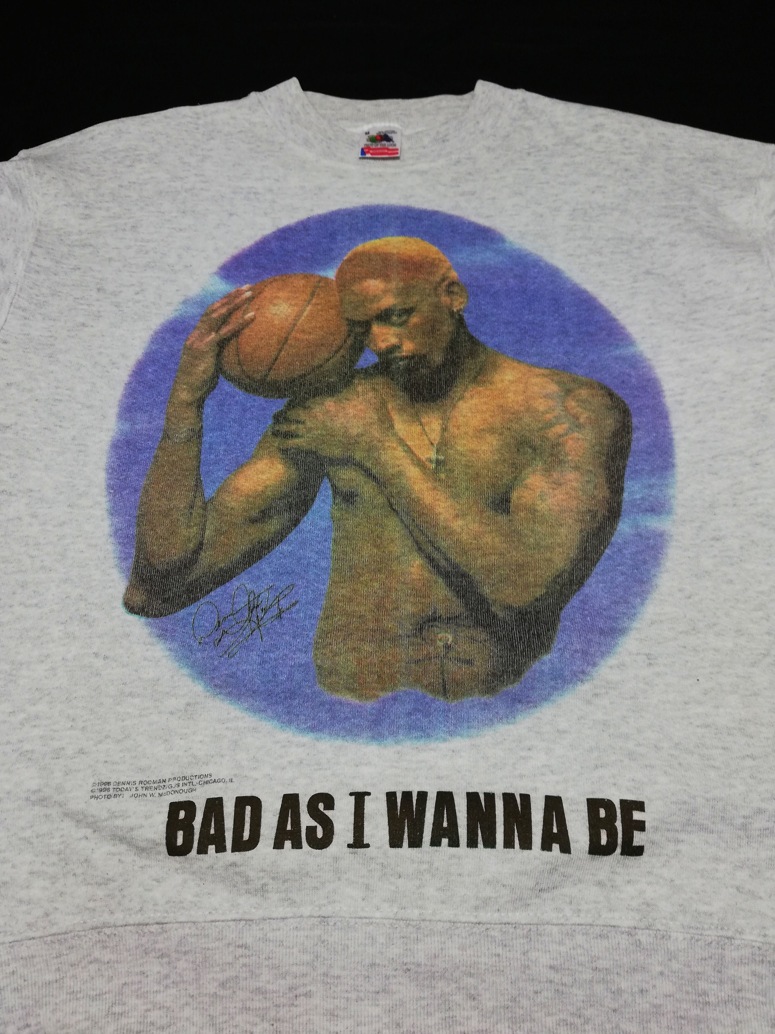 NBA × Vintage 🔥Vintage 1996 Dennis Rodman BAD AS I WANNA BE Sweatshirt Size US M / EU 48-50 / 2 - 5 Thumbnail