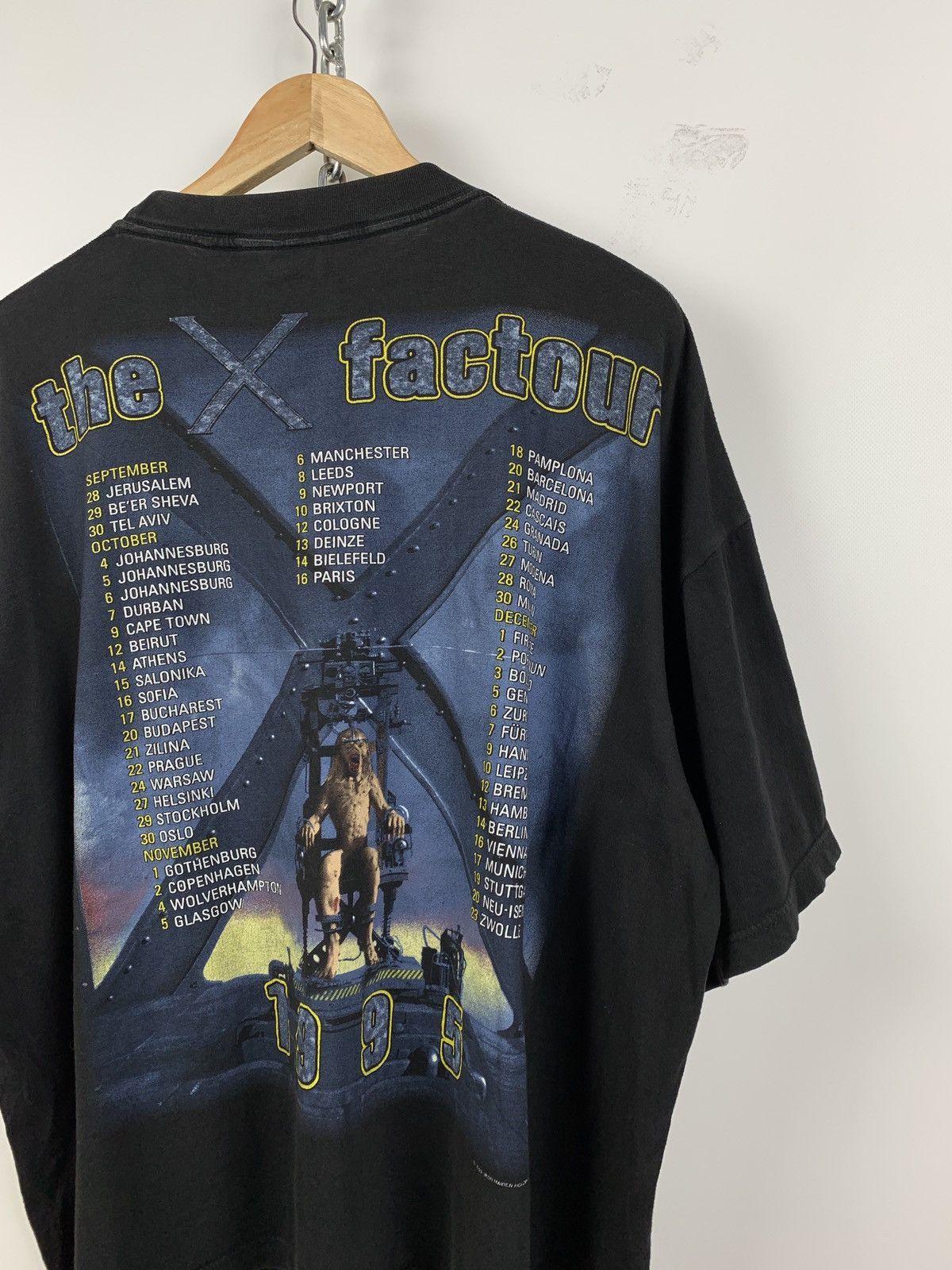 Iron Maiden The X Factor Tour Tシャツ Vintage 90s Iron Maiden The X Factor 95/96 Tour Tee - BIDSTITCH