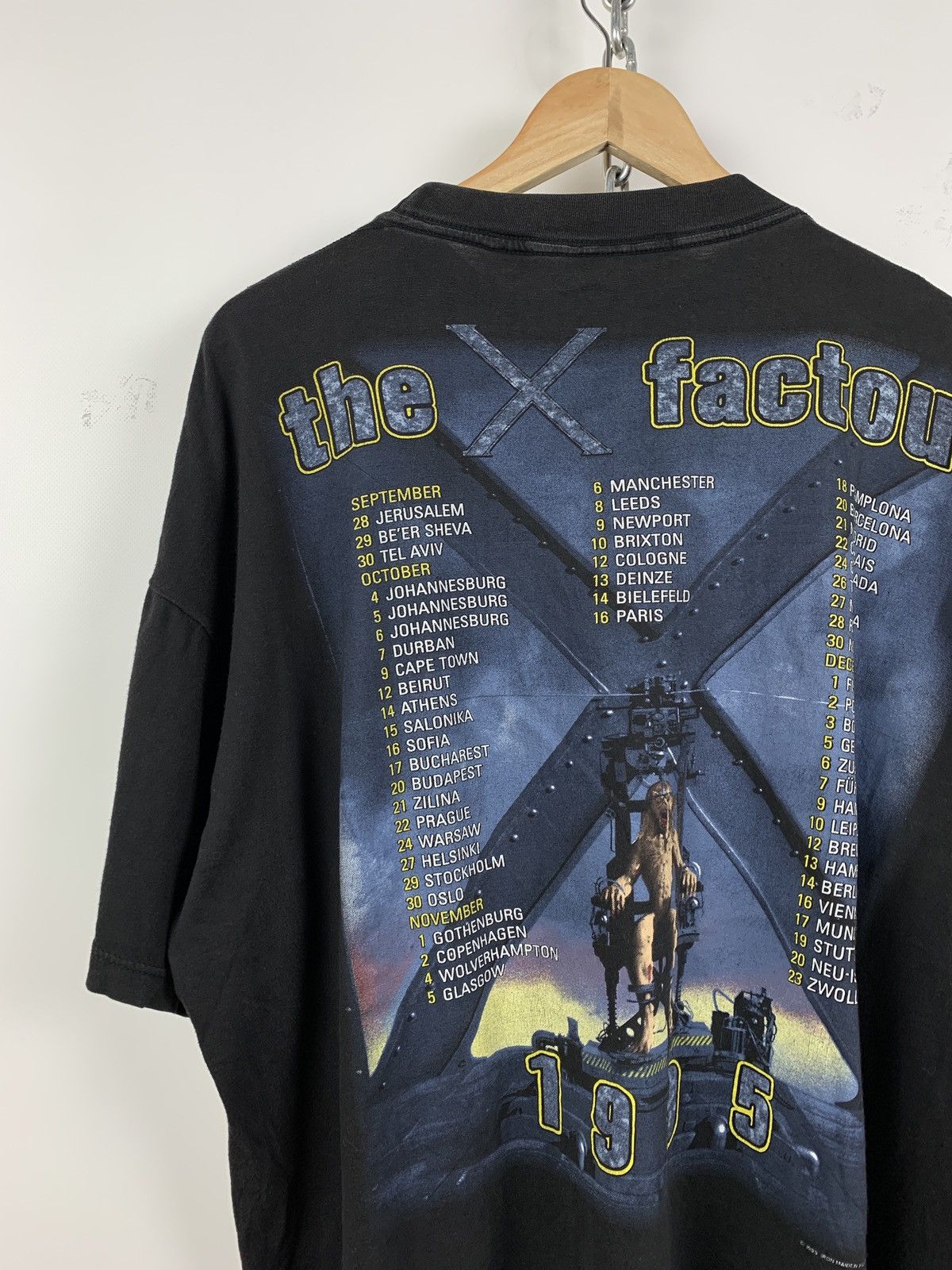 Iron Maiden The X Factor Tour Tシャツ Vintage 90s Iron Maiden The X Factor 95/96 Tour Tee - BIDSTITCH