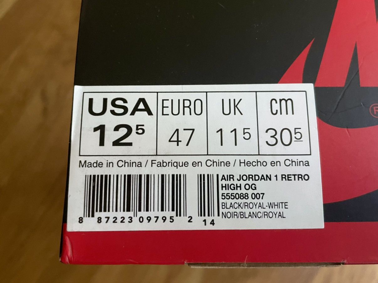 Jordan Brand Size 12.5 Air Jordan 1 Retro High OG Royal 2017 Toe SE Blue Size US 12.5 / EU 45-46 - 8 Thumbnail