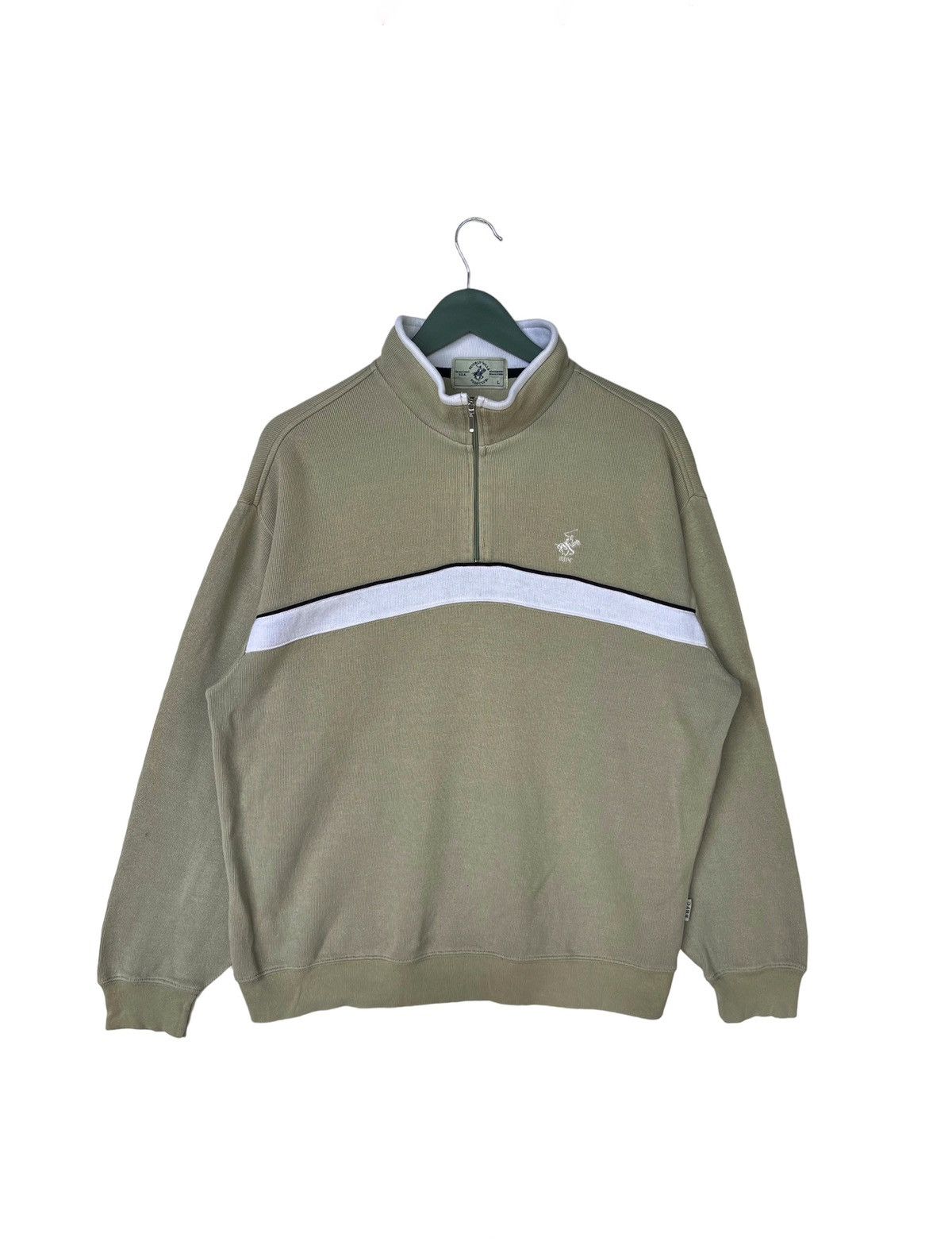 Beverly Hills Polo Club × Vintage Vintage Y2K Beverly Hills Polo Club Half Zip Sweatshirt Size US L / EU 52-54 / 3 - 1 Thumbnail