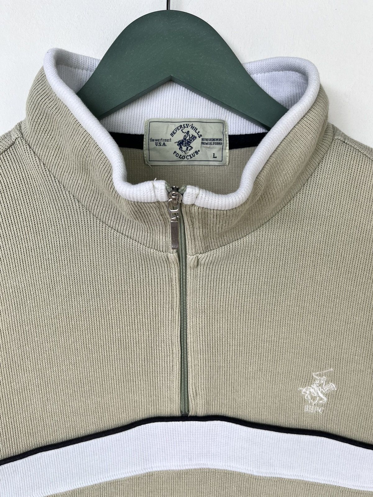 Beverly Hills Polo Club × Vintage Vintage Y2K Beverly Hills Polo Club Half Zip Sweatshirt Size US L / EU 52-54 / 3 - 3 Thumbnail