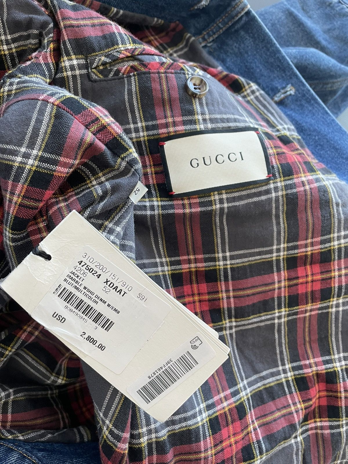Gucci $3,300 Value Sold Out Super Runway Iconic Logo Denim Jacket Size US XL / EU 56 / 4 - 5 Thumbnail