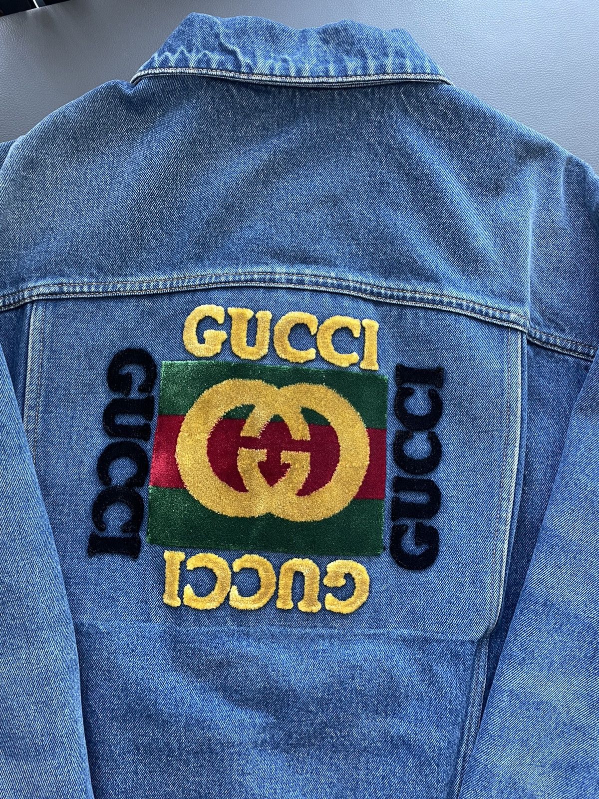 Gucci $3,300 Value Sold Out Super Runway Iconic Logo Denim Jacket Size US XL / EU 56 / 4 - 9 Thumbnail