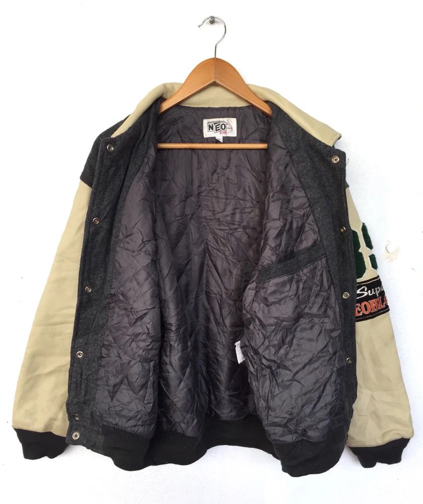 Japanese Brand RARE🔥 VINTAGE NEO BLOOD JAPAN WOOL/LEATHER VARSITY JACKET Size US L / EU 52-54 / 3 - 3 Thumbnail