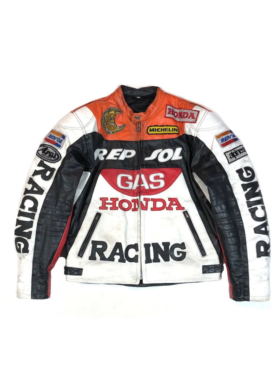 image of Honda Valentino Rossi “Doctor” Moto Racing Leather Jacket Vi, Men's (Size Medium)