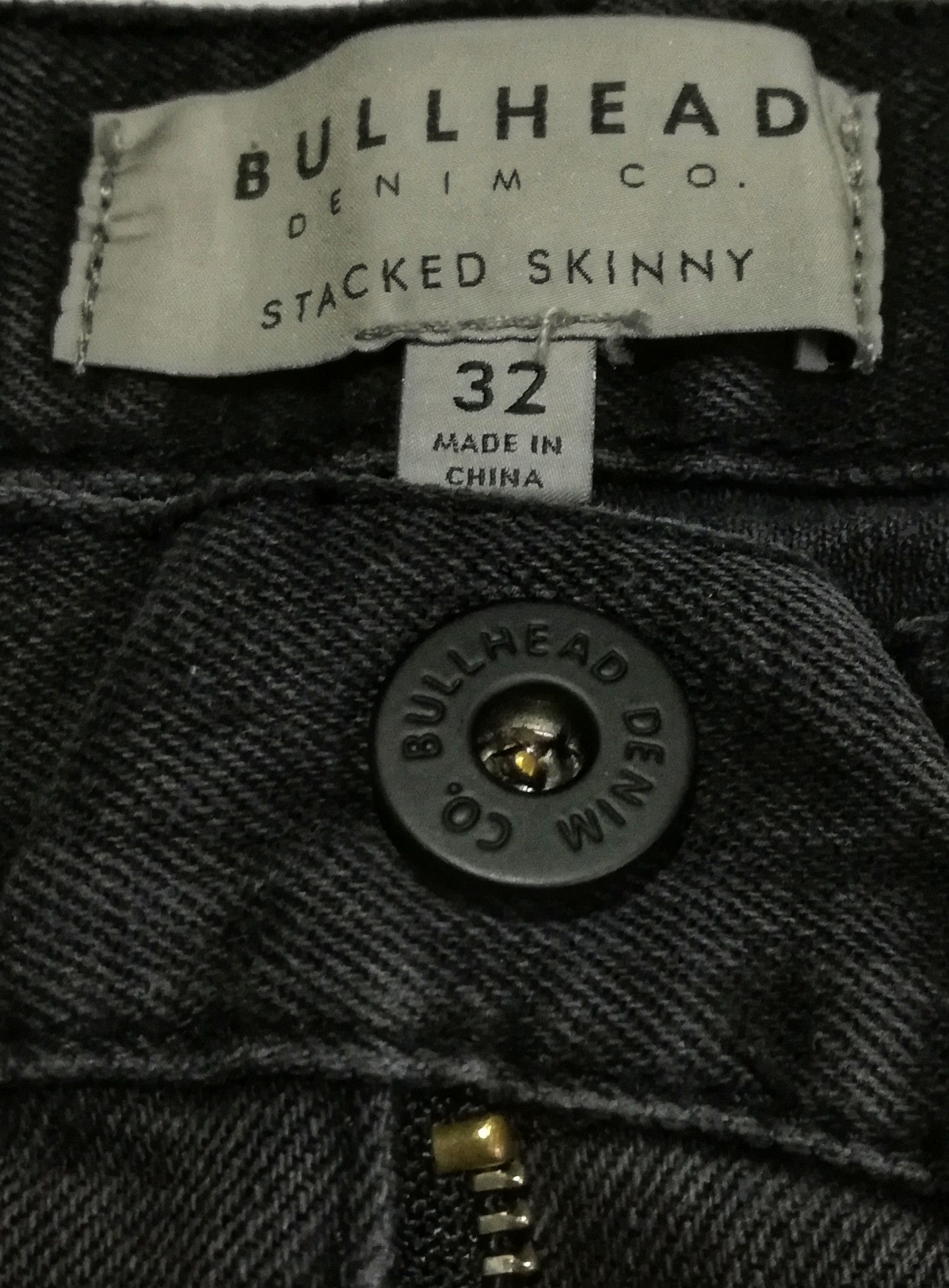 Bullhead Denim Co. × Designer 🔥Bullhead Stacked Similar Balmain Anthracite Biker🔥 Size US 33 - 7 Thumbnail
