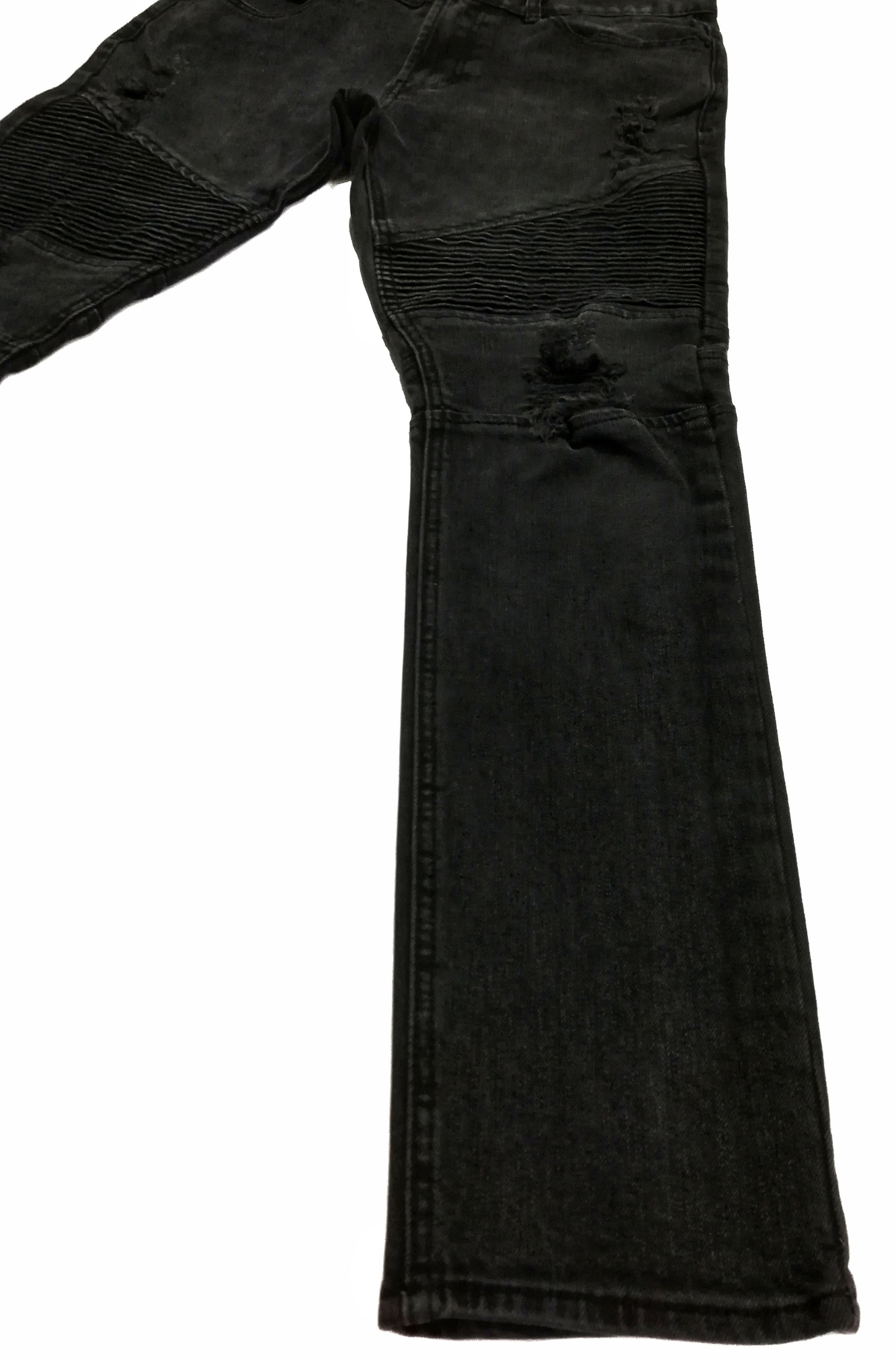 Bullhead Denim Co. × Designer 🔥Bullhead Stacked Similar Balmain Anthracite Biker🔥 Size US 33 - 4 Thumbnail