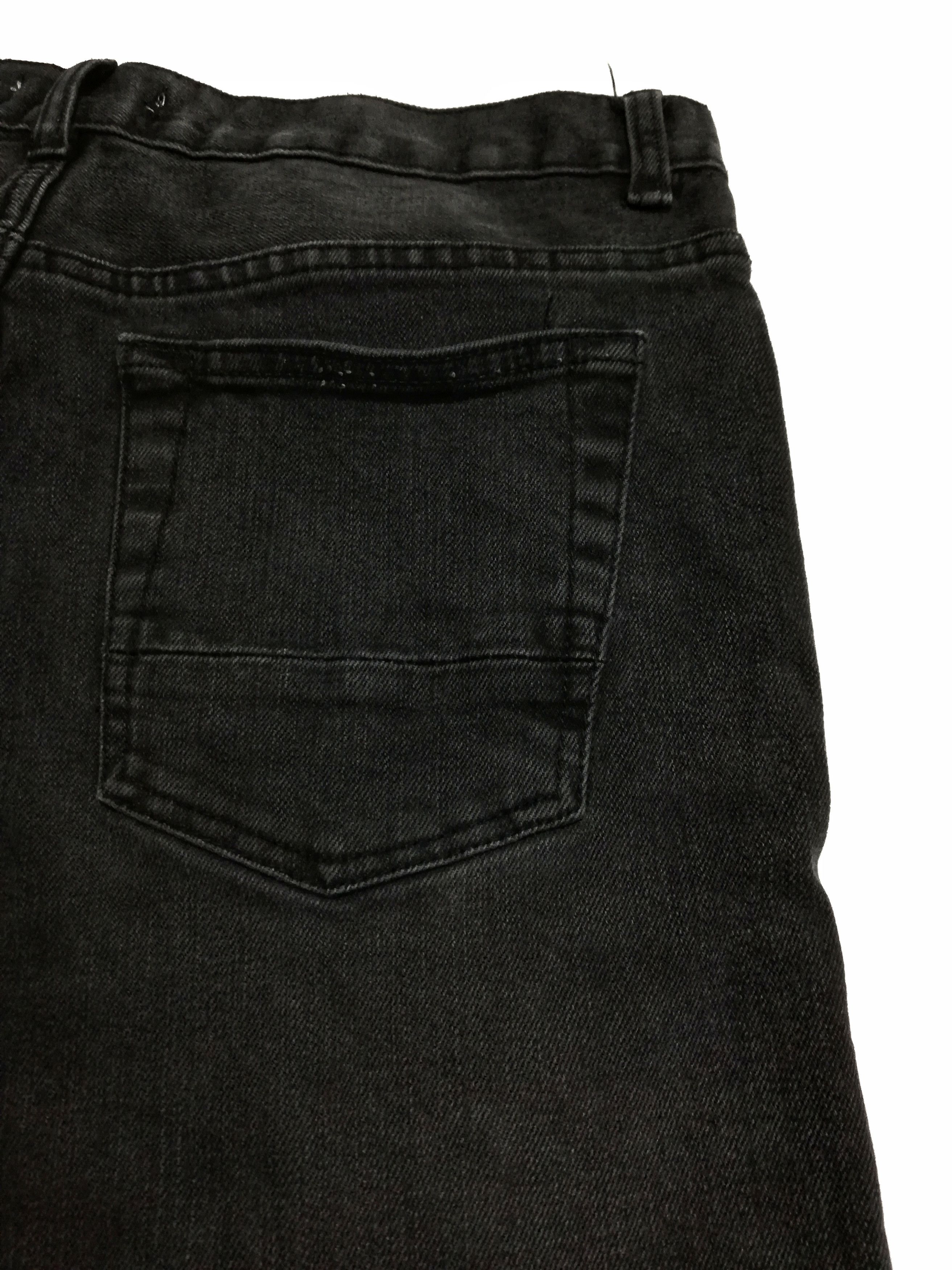 Bullhead Denim Co. × Designer 🔥Bullhead Stacked Similar Balmain Anthracite Biker🔥 Size US 33 - 22 Thumbnail