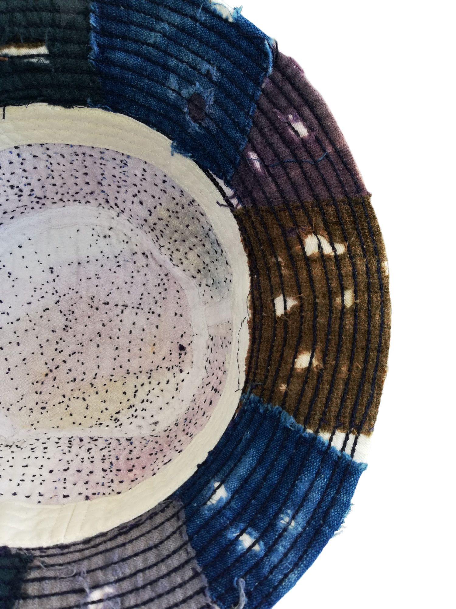 Art Comes First × Japanese Brand 🔥Japanese Traditional Indigo Distressed Boro Bucket Hat Size ONE SIZE - 15 Thumbnail
