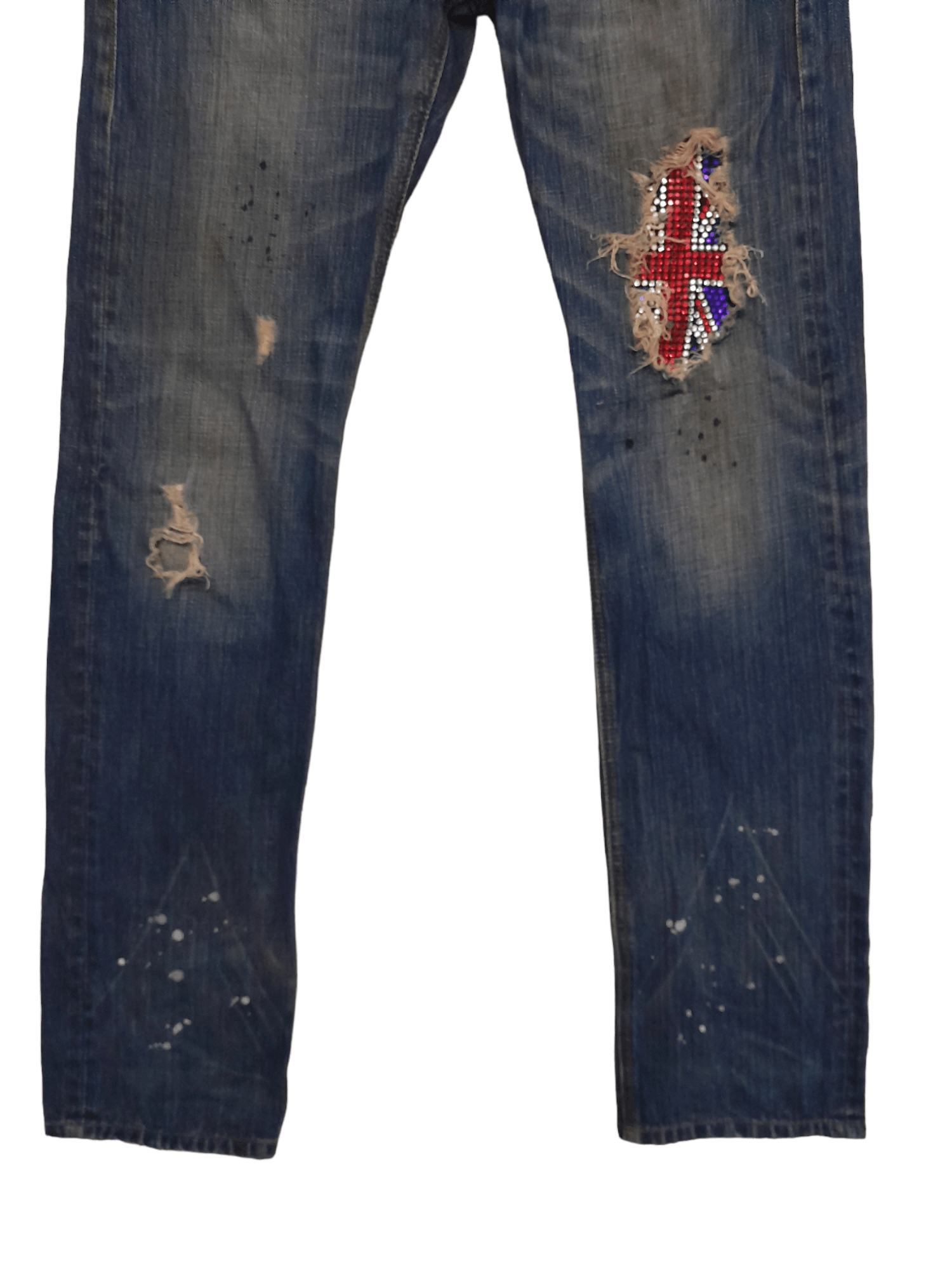 Japanese Brand RattleTrap Japan Distressed Denim (E520) Size US 31 - 2 Thumbnail
