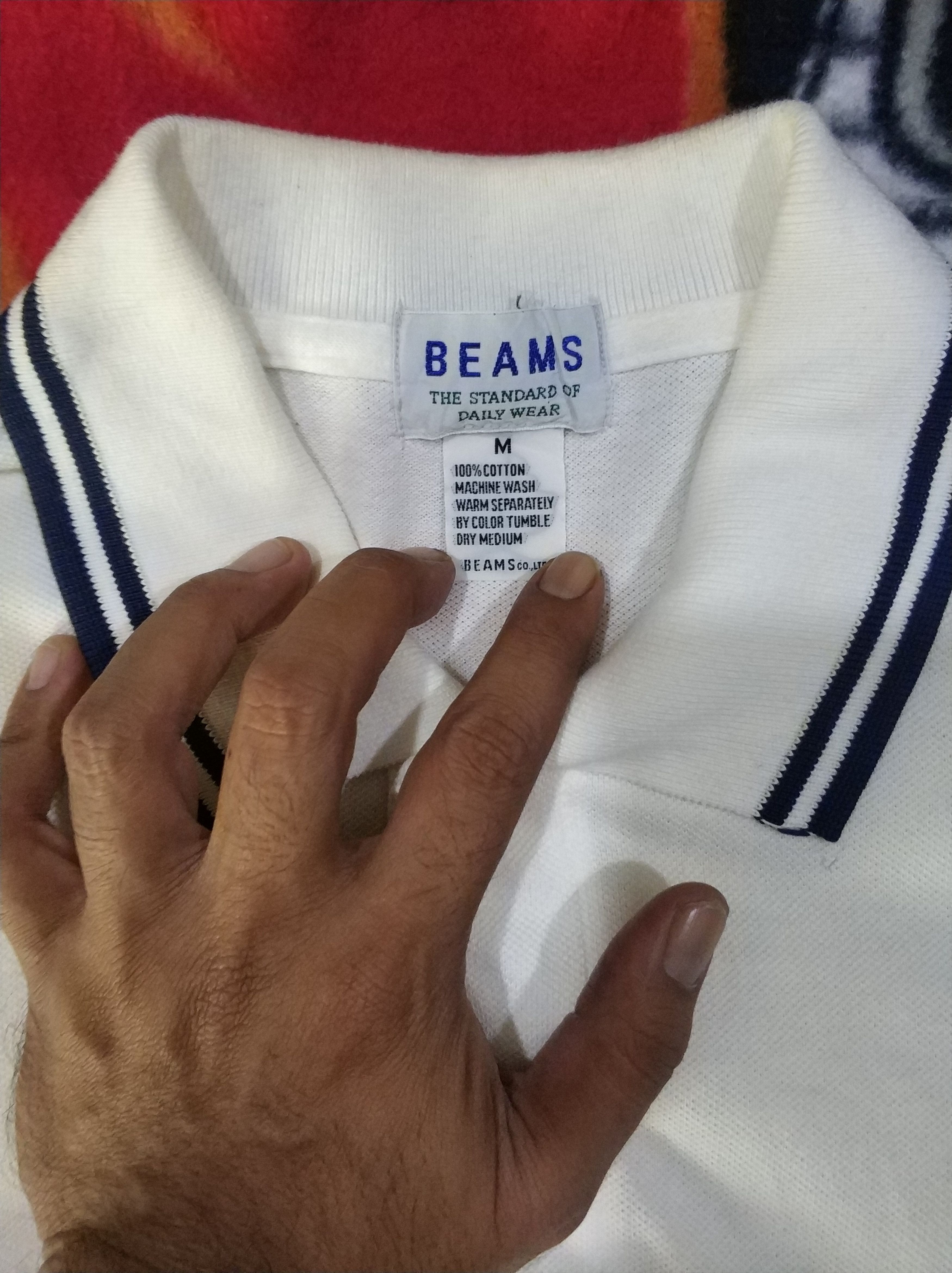 Beams Plus 🔥Vintage White Beams Polo Tees Size US M / EU 48-50 / 2 - 2 Thumbnail