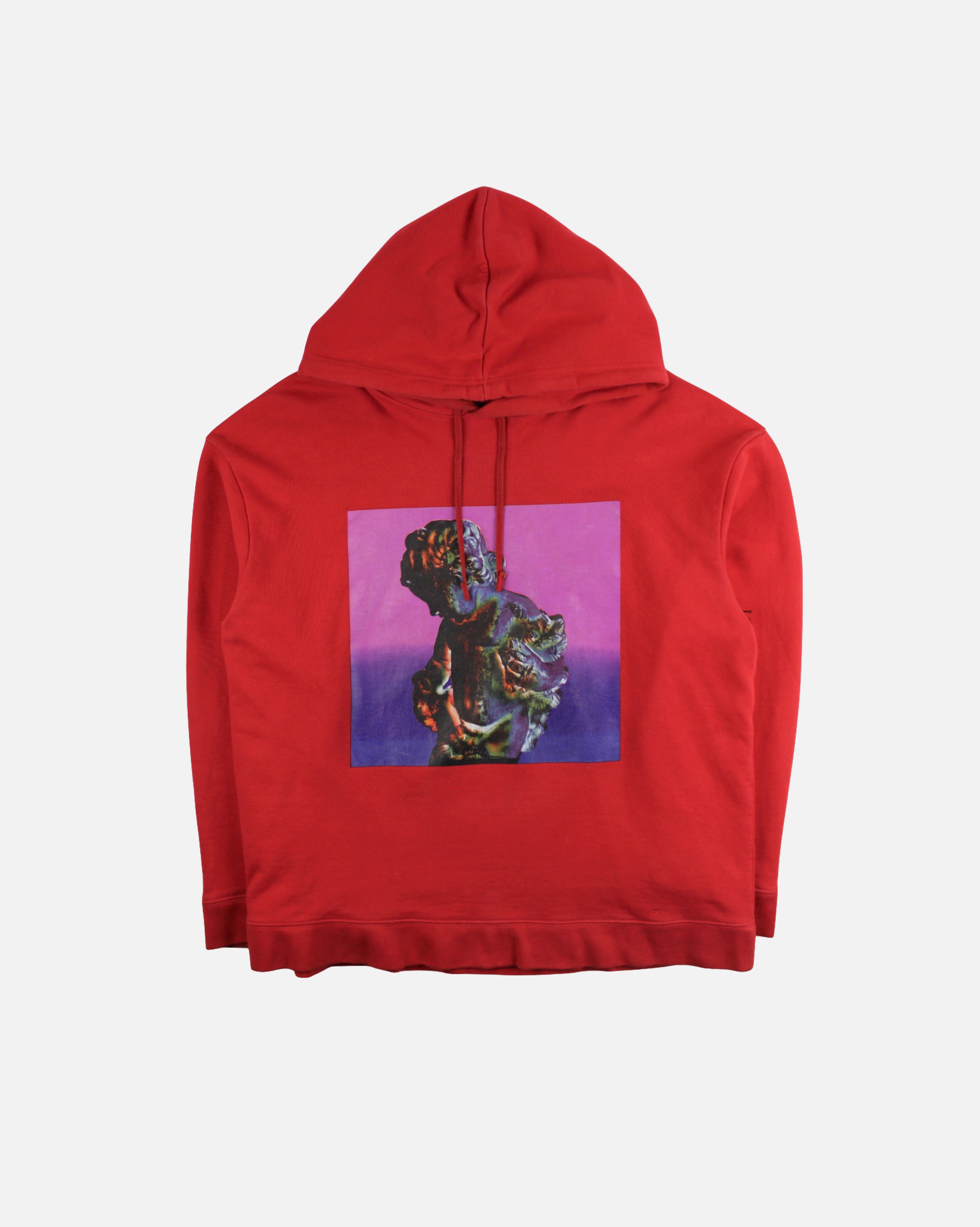 Raf Simons SS18 Red Statue Hoodie