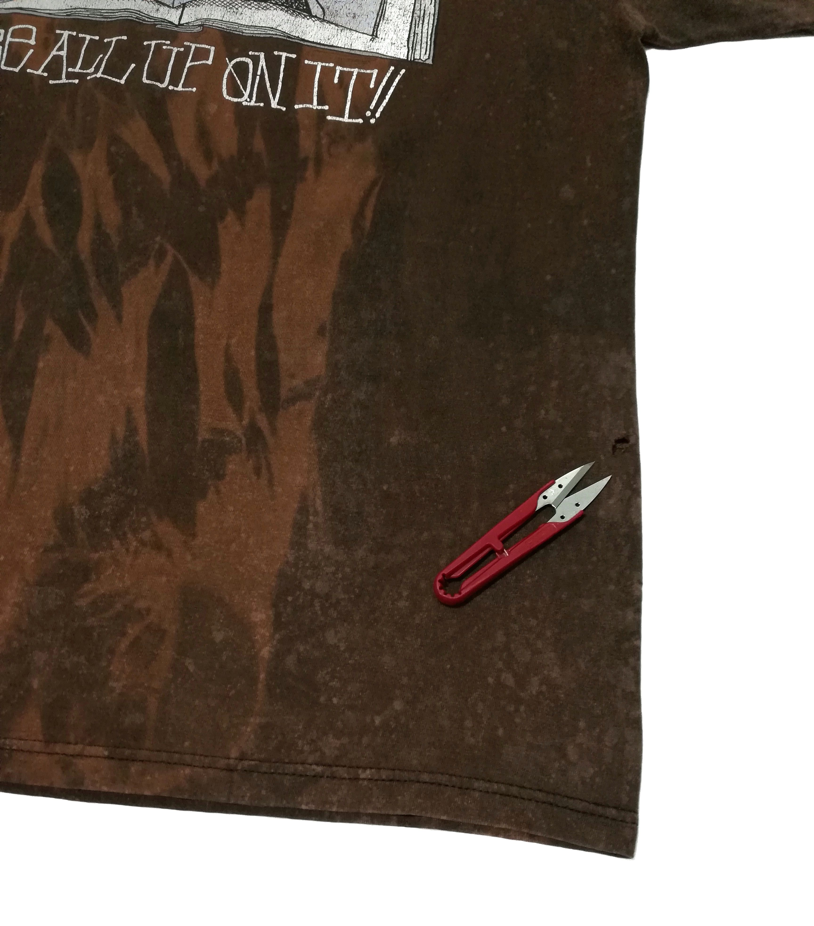 Stussy 🔥Stussy Big Logo Knowledge Distressed Customised Acid Wash Size US M / EU 48-50 / 2 - 11 Thumbnail