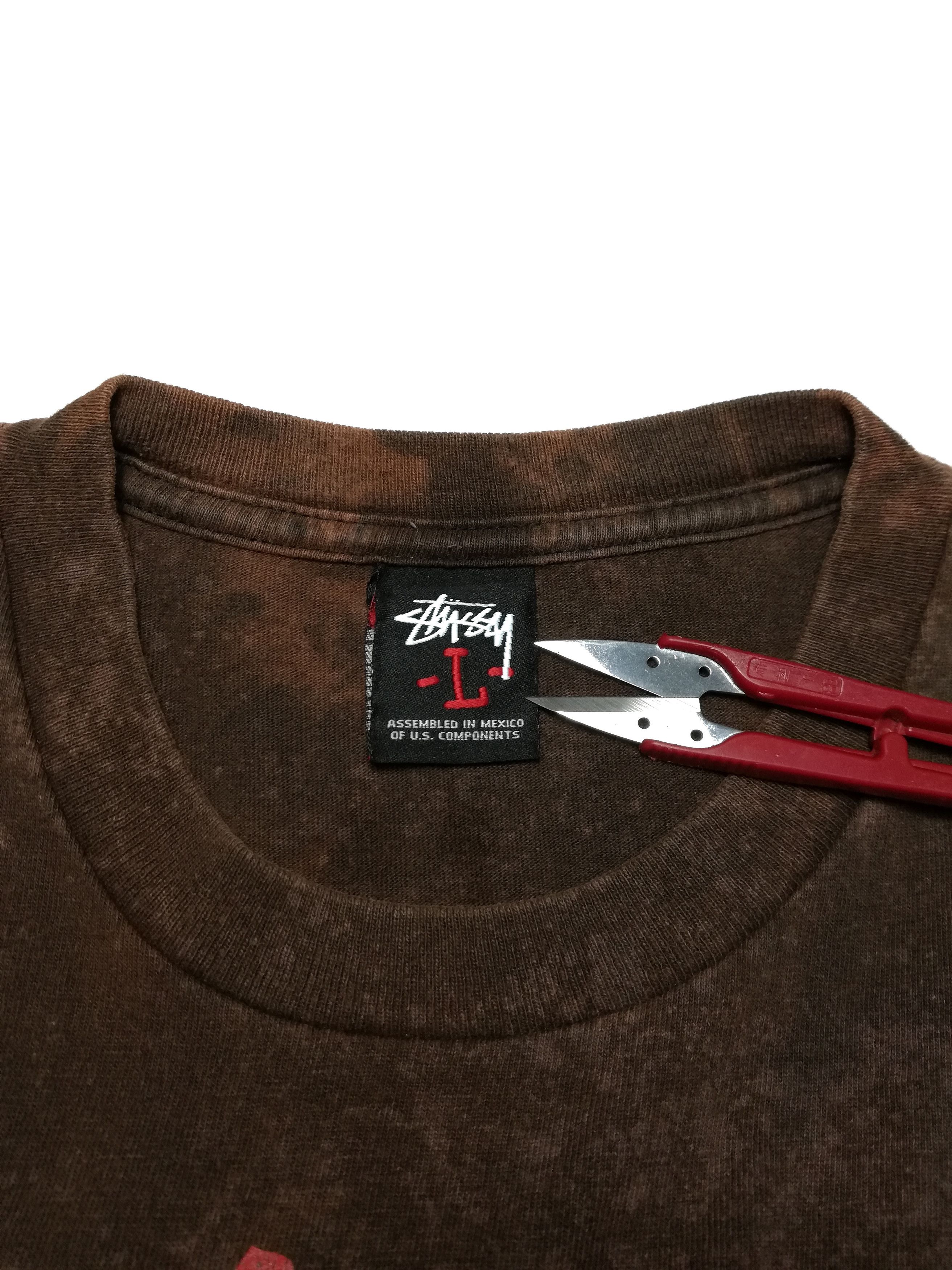 Stussy 🔥Stussy Big Logo Knowledge Distressed Customised Acid Wash Size US M / EU 48-50 / 2 - 6 Thumbnail