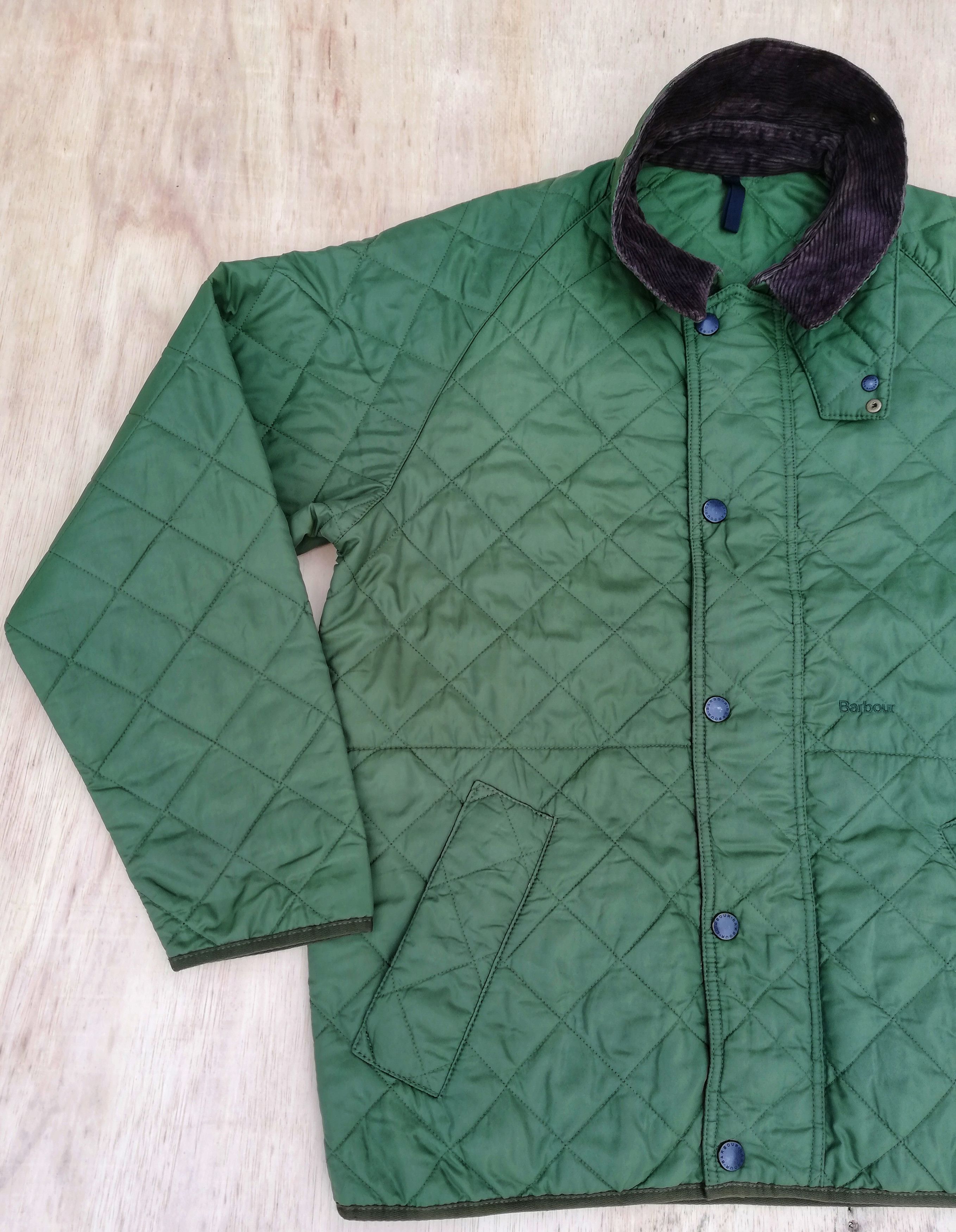 Barbour 🔥GRAIL 🇬🇧 Barbour Quilted Down Button Light Jacket Nylon Size US L / EU 52-54 / 3 - 3 Thumbnail