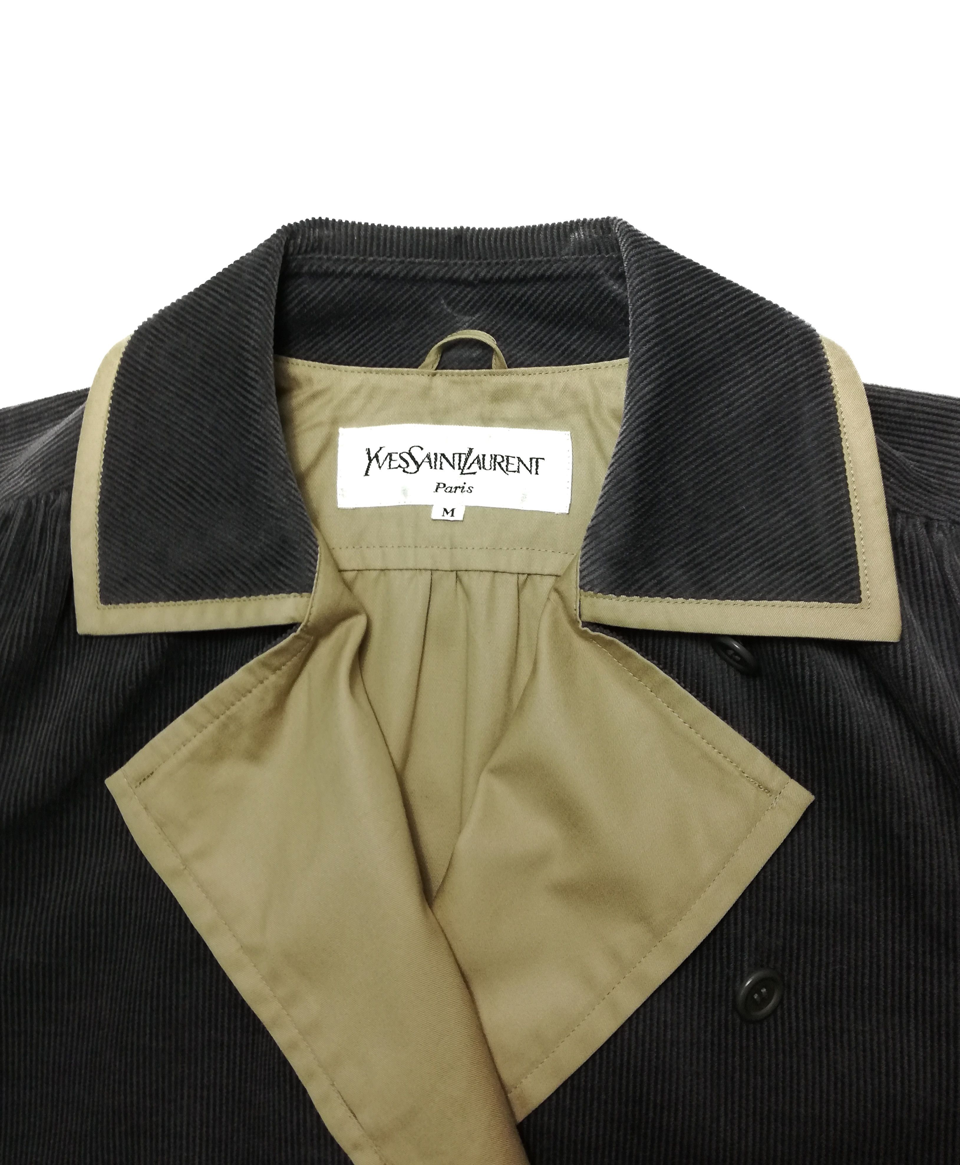Other × Yves Saint Laurent 🔥GRAIL OG Archival YSL Paris Corduroy Long Coat Jacket Size US M / EU 48-50 / 2 - 6 Thumbnail