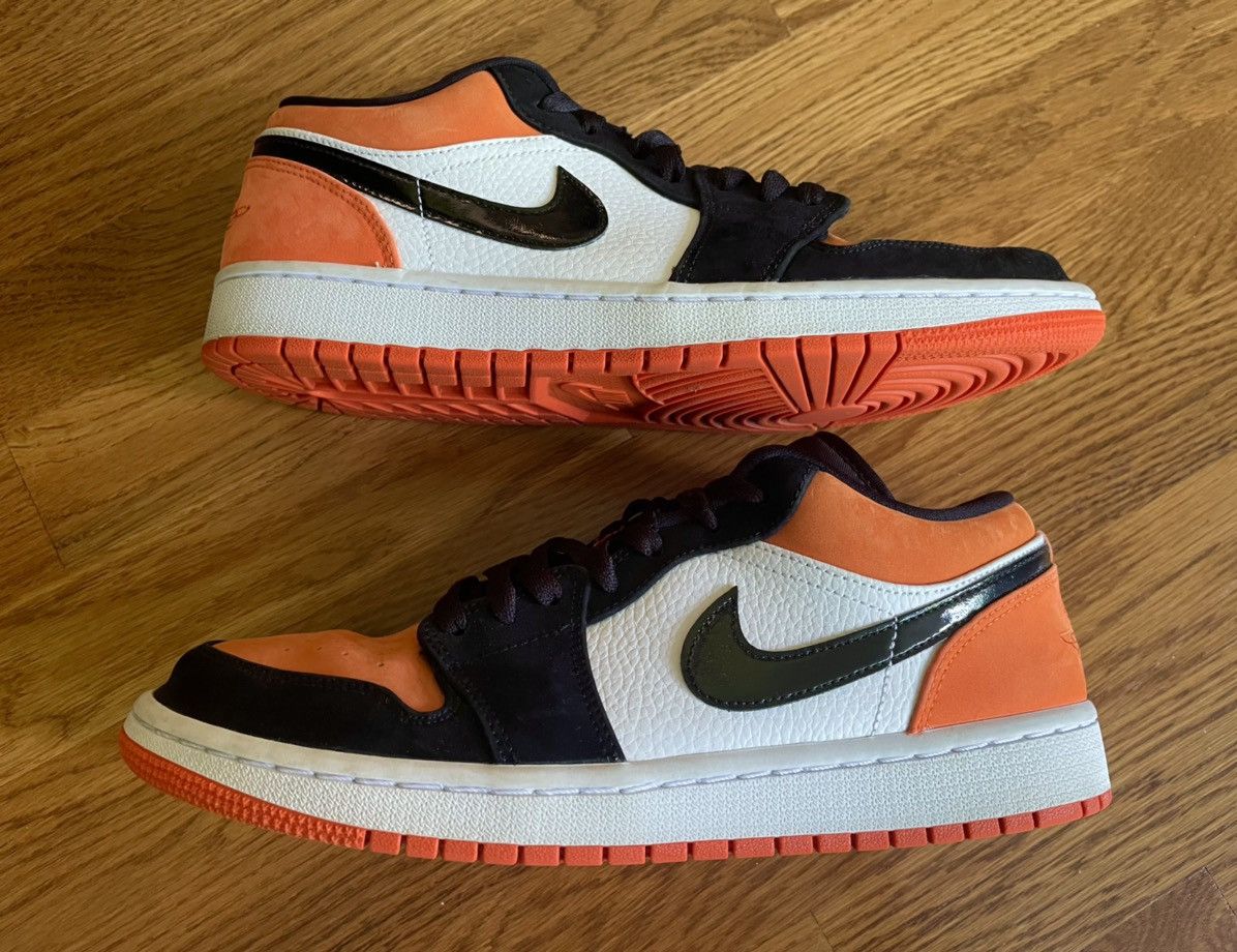Jordan Brand × Nike 9.5 Air Jordan Retro 1 Low Shattered BackBoard Orange SE Size US 9.5 / EU 42-43 - 1 Thumbnail