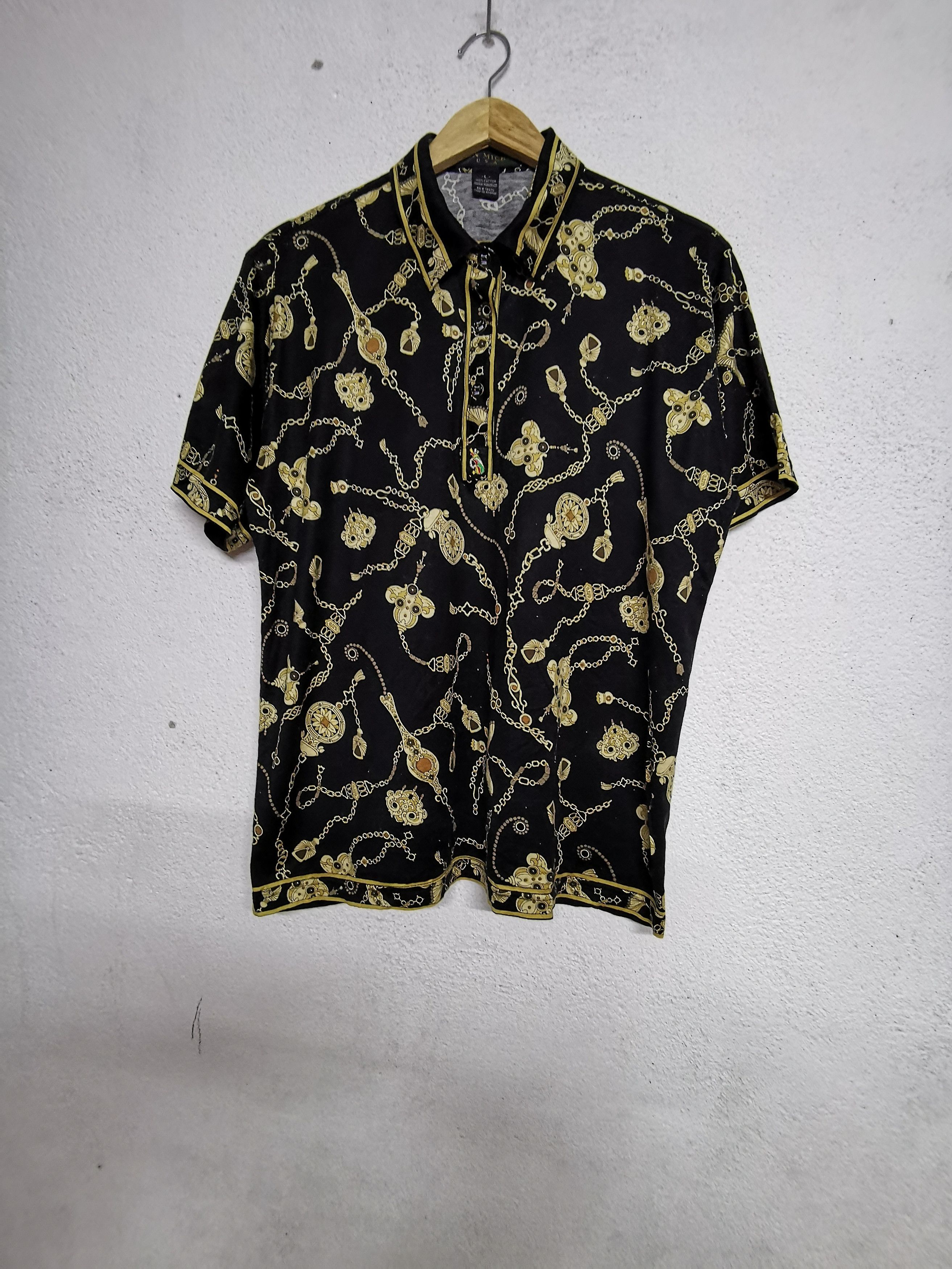 image of Jean Michel Basquiat Jean Michel Usa Shortsleeve Shirt in Black, Men's (Size Large)