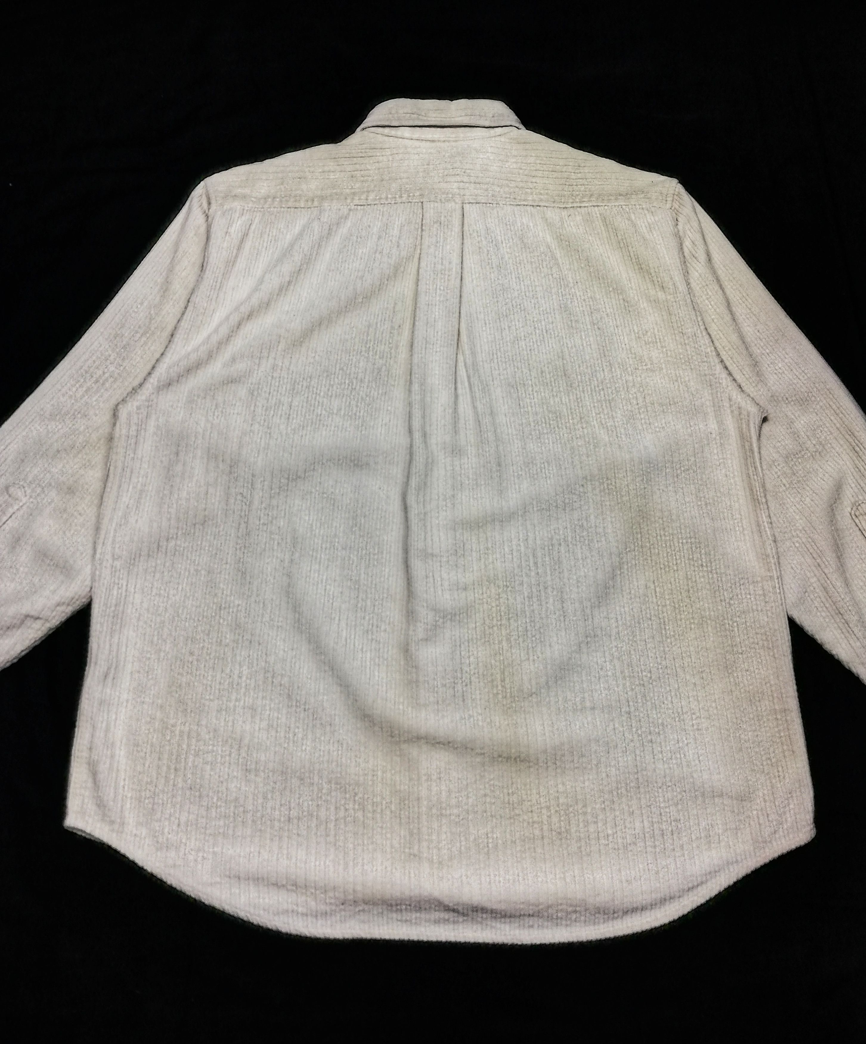 Lacoste 🔥Lacoste Corduroy White Long Sleeve Shirt Button Up Cotton Size US M / EU 48-50 / 2 - 14 Thumbnail