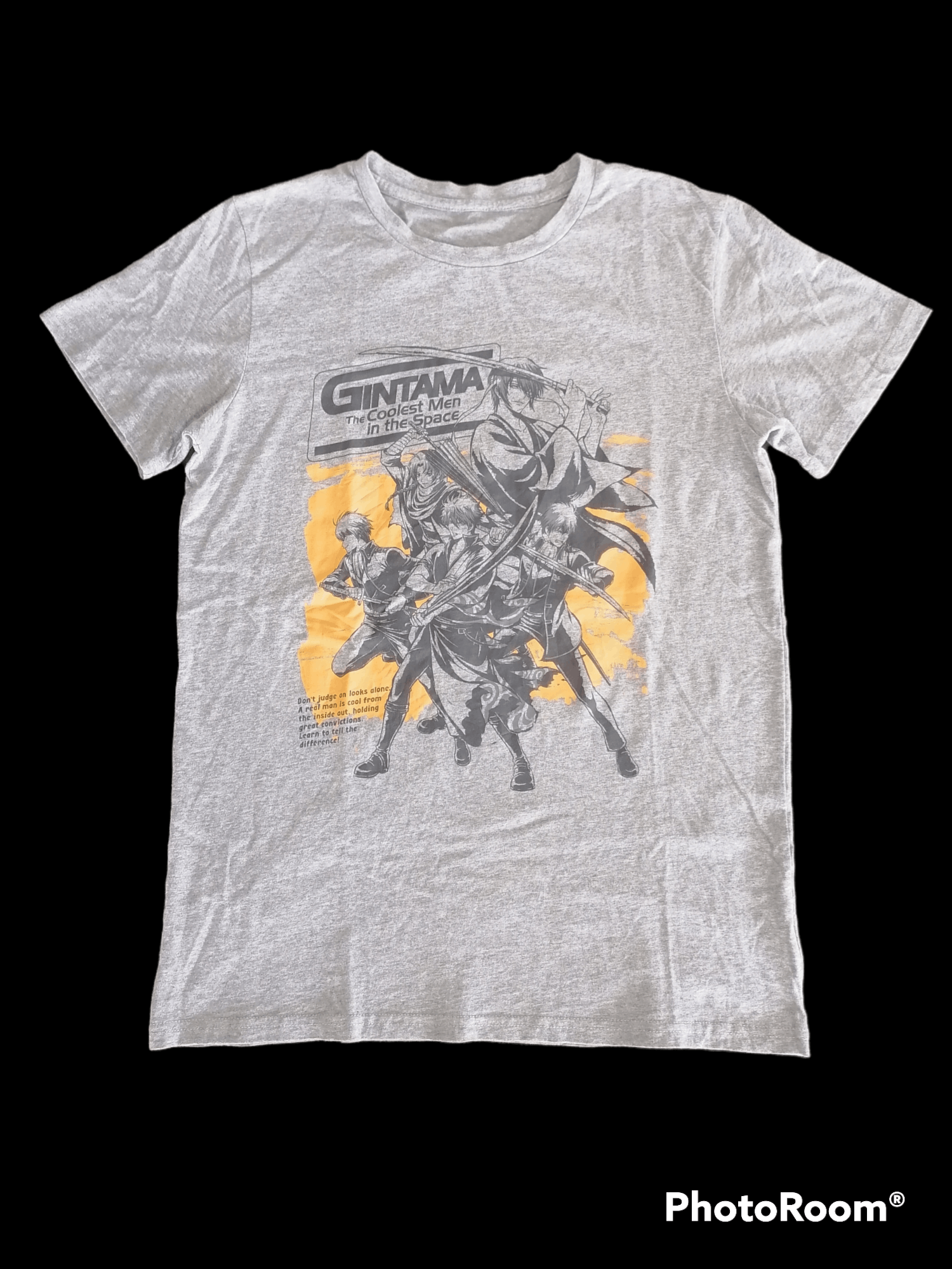 image of The Character Hero Gintama Japan Anima T-Shirt in Grey, Men's (Size Small)