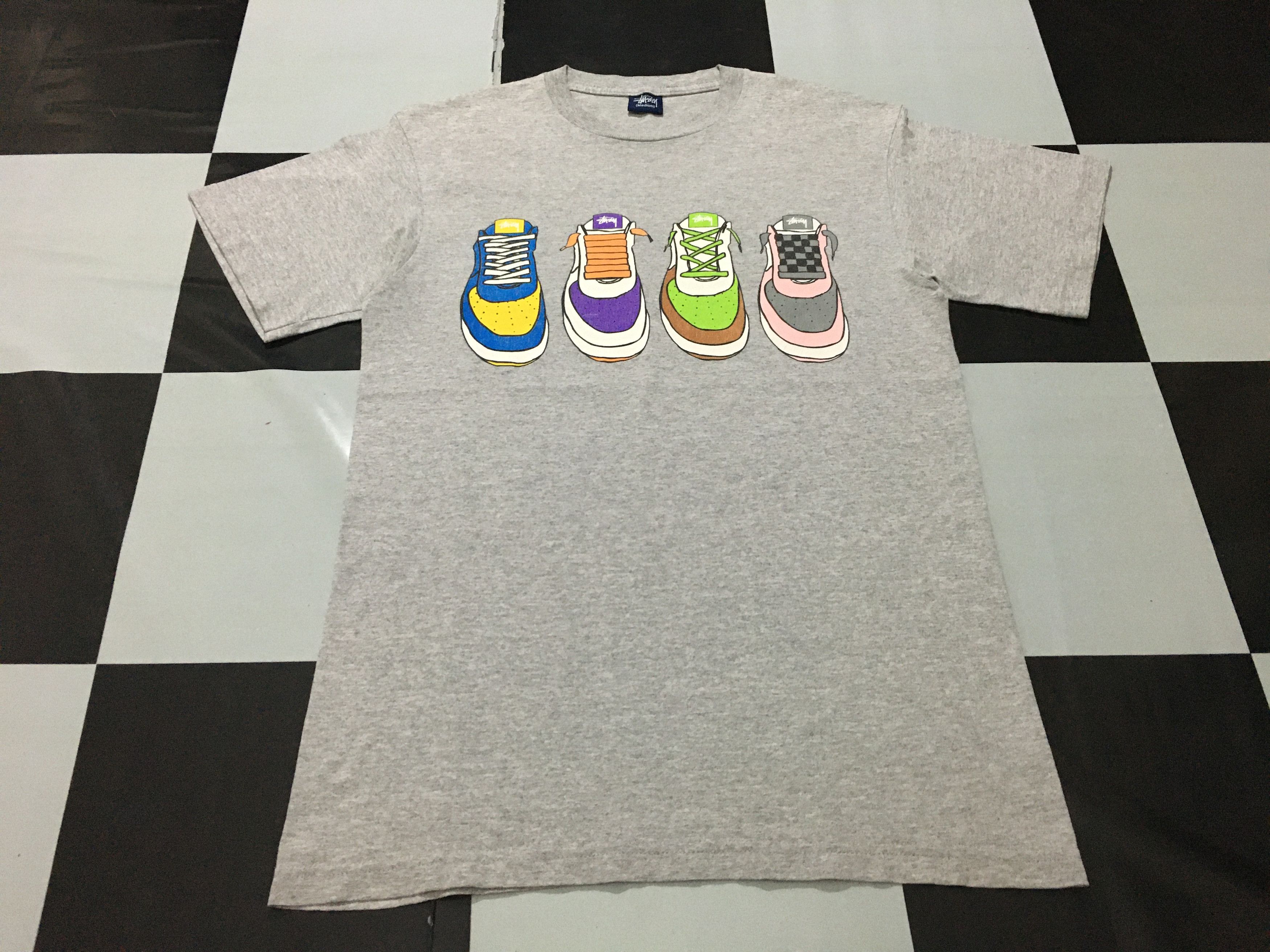 Stussy × Vintage 🔥 Mega Rare Vintage Stussy Shirt 90s Stussy Sneakers Graphic Size US M / EU 48-50 / 2 - 2 Thumbnail