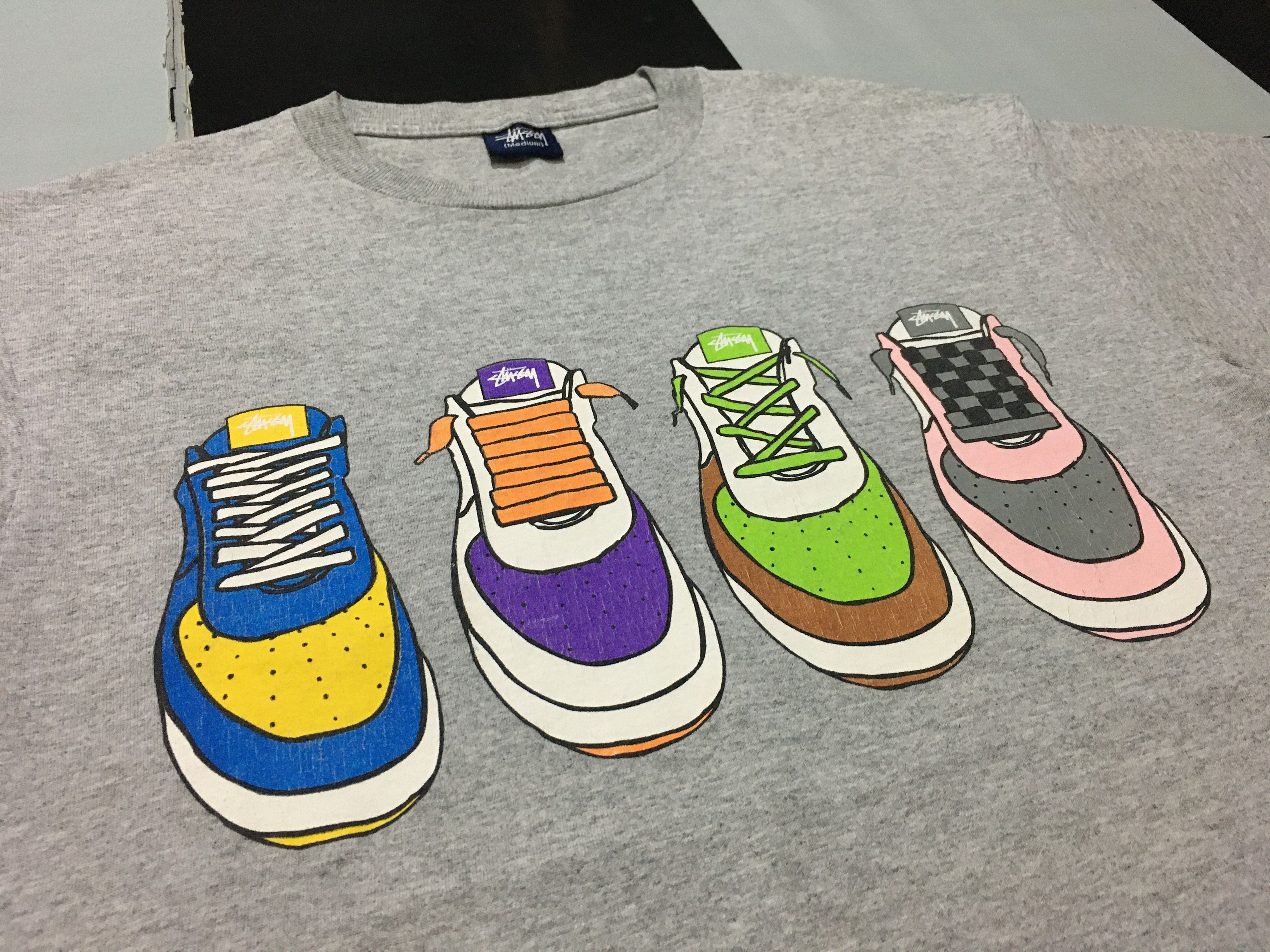 Stussy × Vintage 🔥 Mega Rare Vintage Stussy Shirt 90s Stussy Sneakers Graphic Size US M / EU 48-50 / 2 - 1 Thumbnail