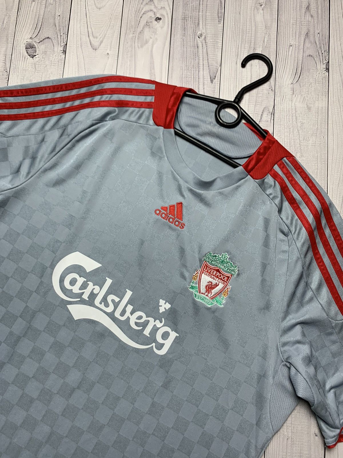 Vintage Vintage Liverpool soccer jersey Grey rare adidas size L/XL Size US L / EU 52-54 / 3 - 2 Thumbnail