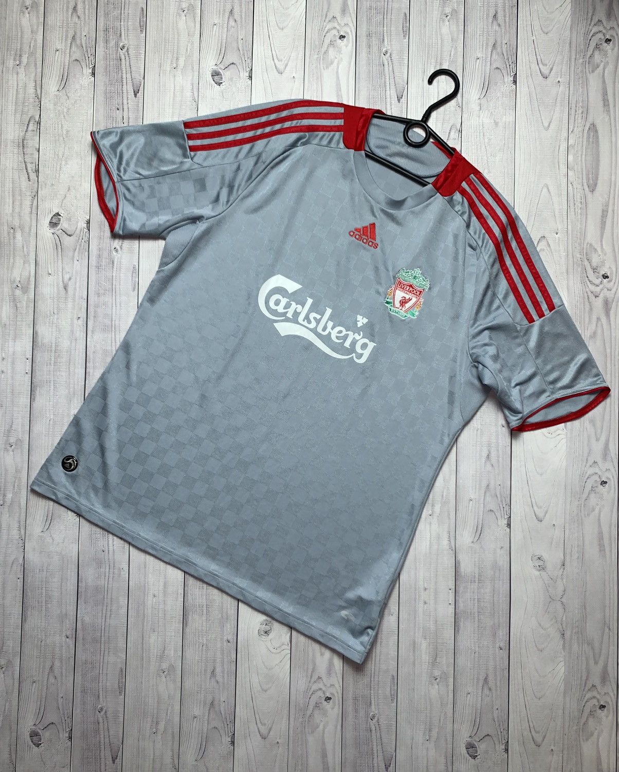 Vintage Vintage Liverpool soccer jersey Grey rare adidas size L/XL Size US L / EU 52-54 / 3 - 1 Thumbnail