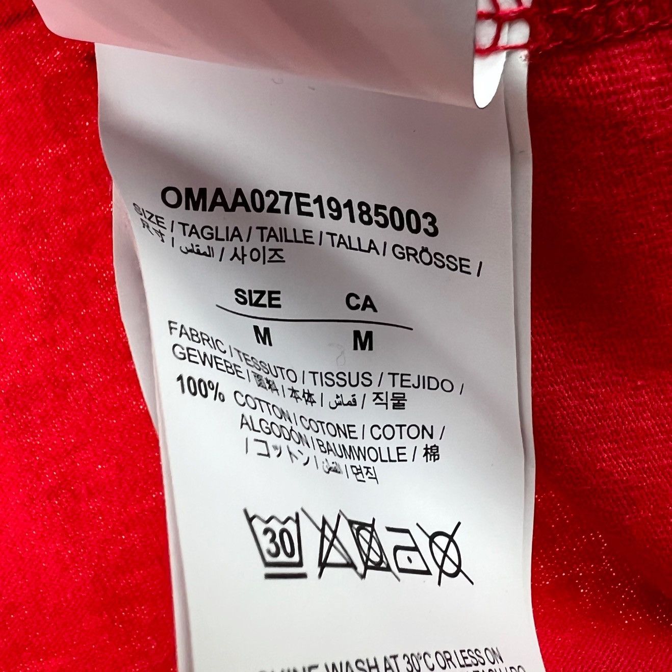Off-White Off-White Unfinished Arrows Red T Shirt Size US M / EU 48-50 / 2 - 5 Thumbnail