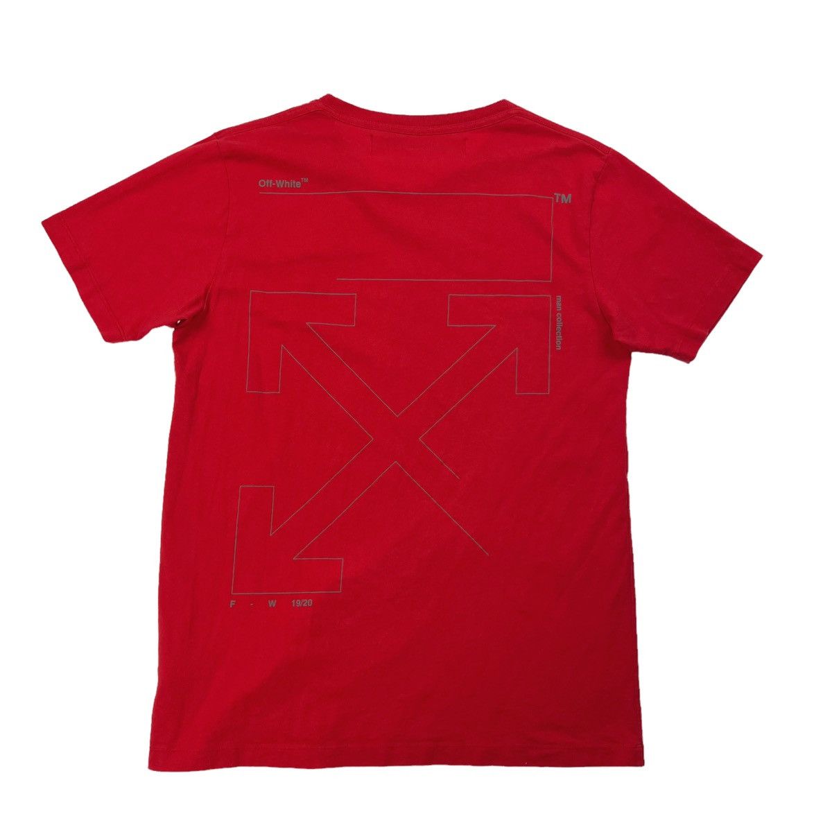 Off-White Off-White Unfinished Arrows Red T Shirt Size US M / EU 48-50 / 2 - 4 Thumbnail