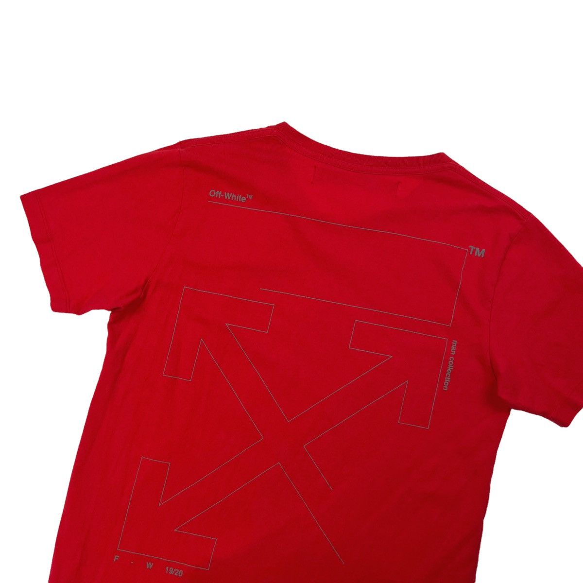 Off-White Off-White Unfinished Arrows Red T Shirt Size US M / EU 48-50 / 2 - 1 Thumbnail