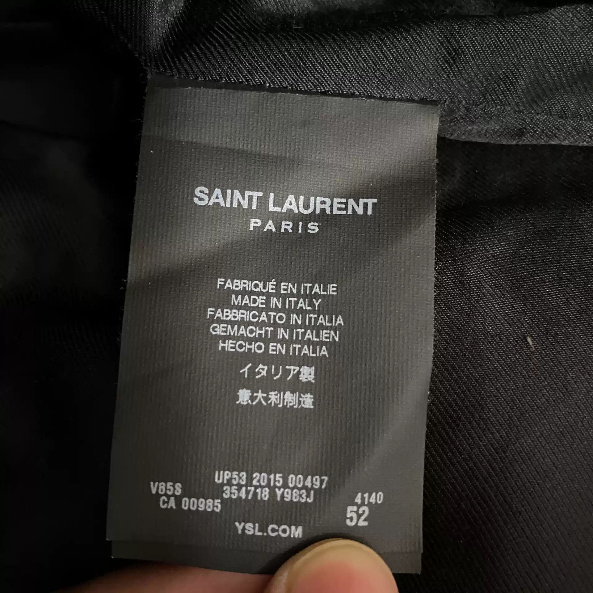 Saint Laurent Paris Saint Laurent navy blue baseball jacket Size US L / EU 52-54 / 3 - 4 Thumbnail