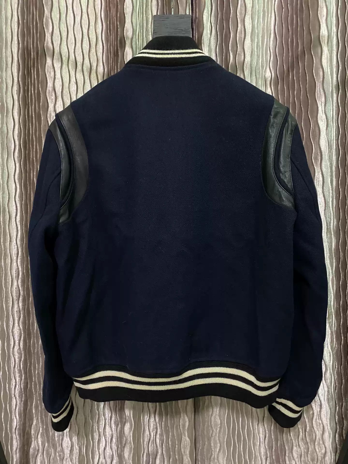 Saint Laurent Paris Saint Laurent navy blue baseball jacket Size US L / EU 52-54 / 3 - 2 Thumbnail
