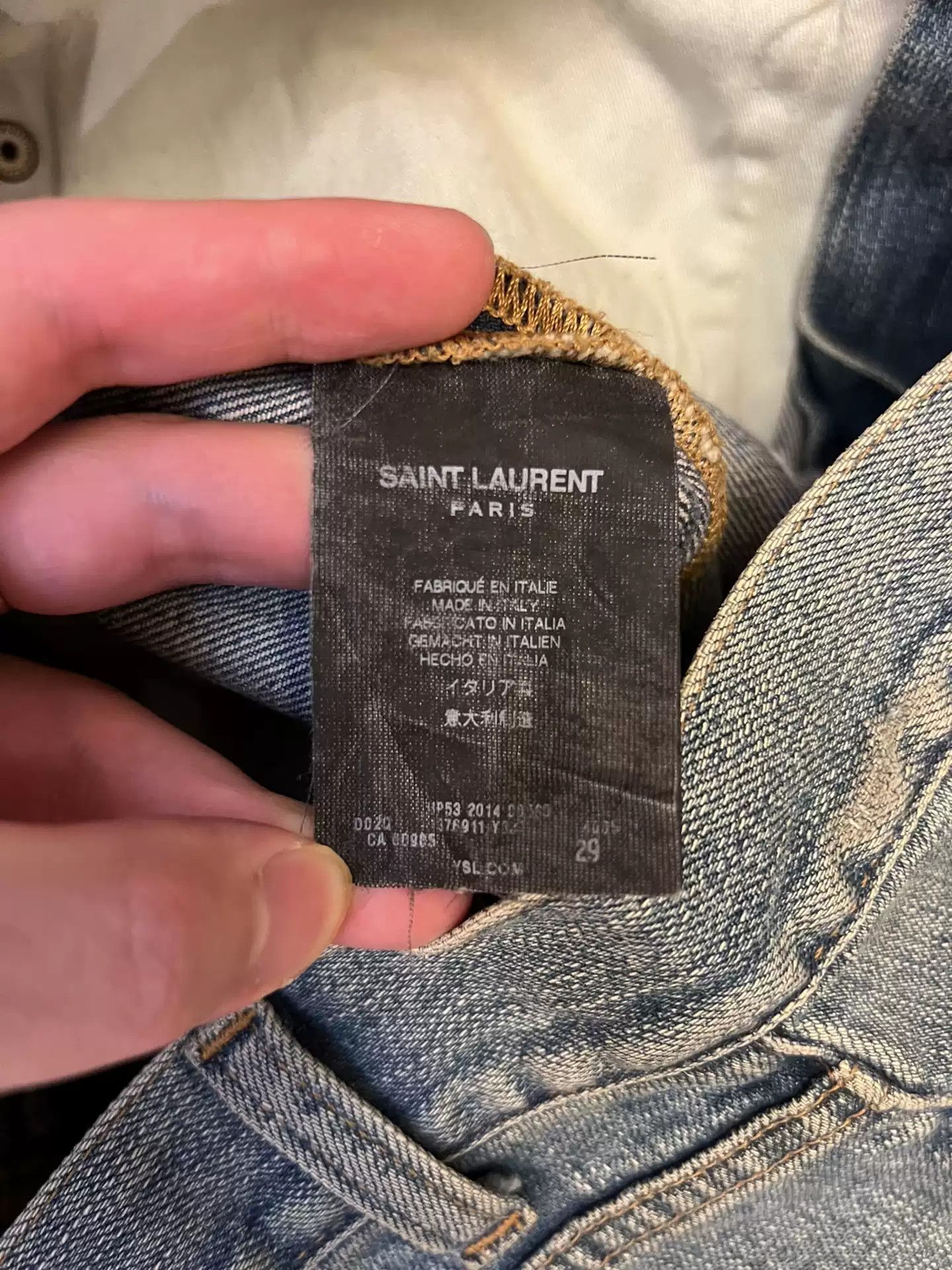 Saint Laurent Paris Saint Laurent Washed light blue four cut jeans Size US 29 - 5 Thumbnail