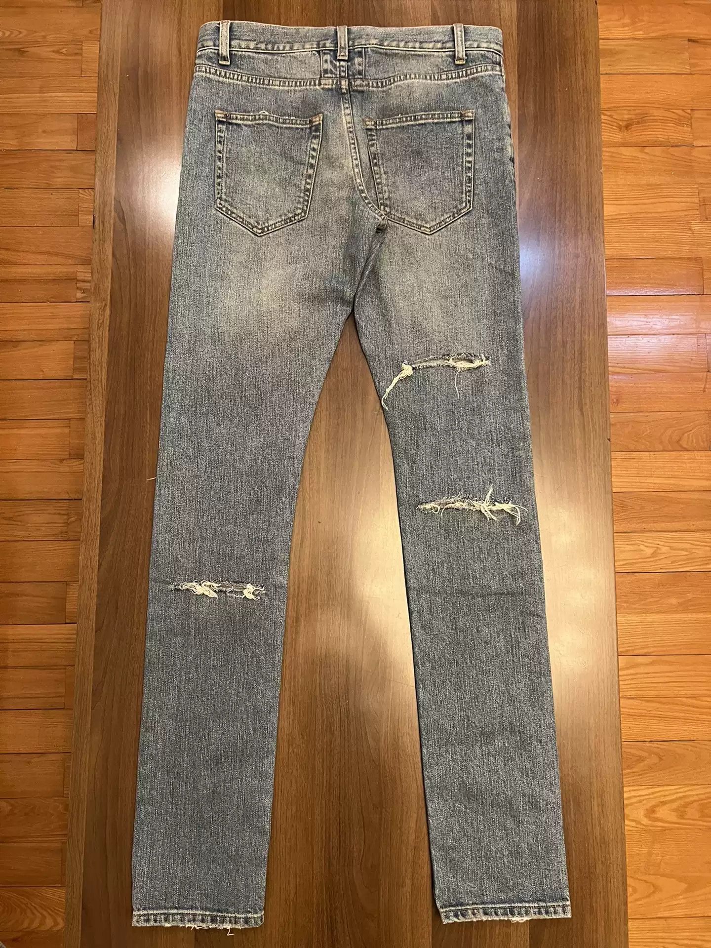 Saint Laurent Paris Saint Laurent Washed light blue four cut jeans Size US 29 - 4 Thumbnail