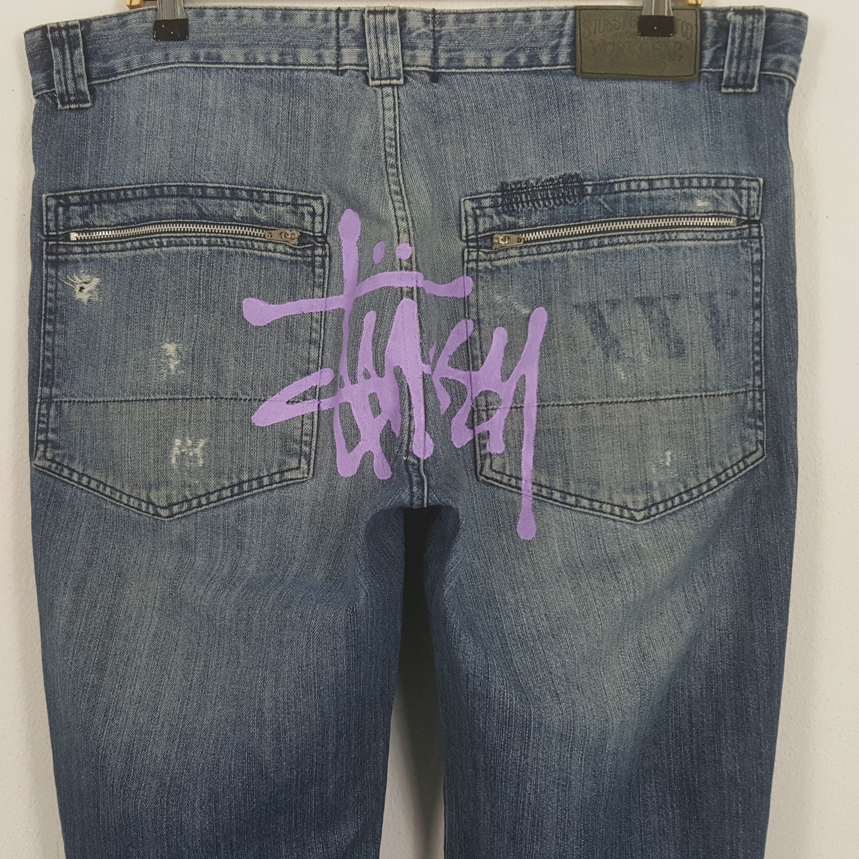 Stussy × Vintage Vintage Stussy Garment.Co Streetwear Style Denim Jeans Size US 38 / EU 54 - 2 Thumbnail