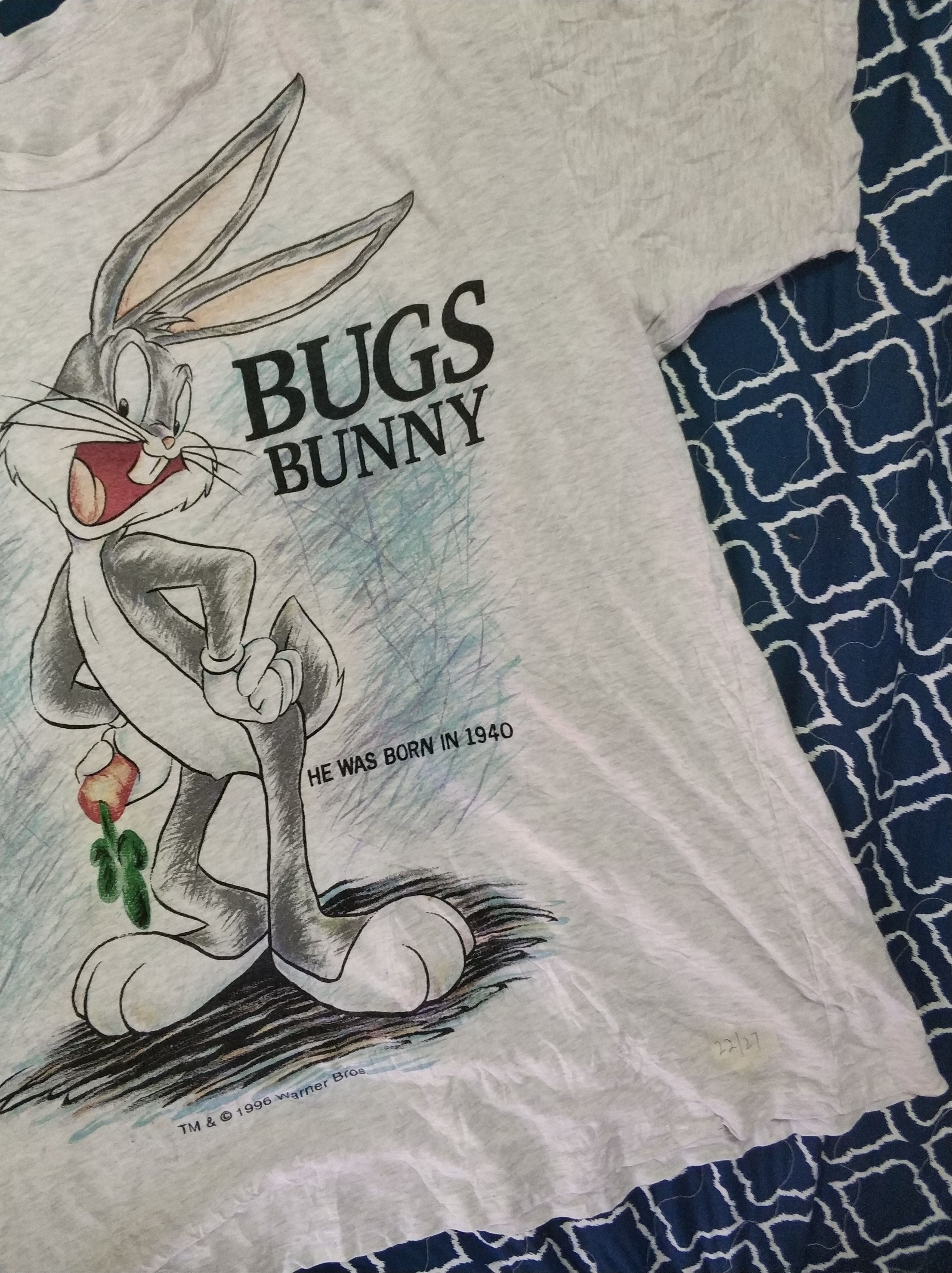 Cartoon Network 🔥Vintage Distressed Vintage 1996 Bugs Bunny Mirror Tees Size US M / EU 48-50 / 2 - 6 Thumbnail