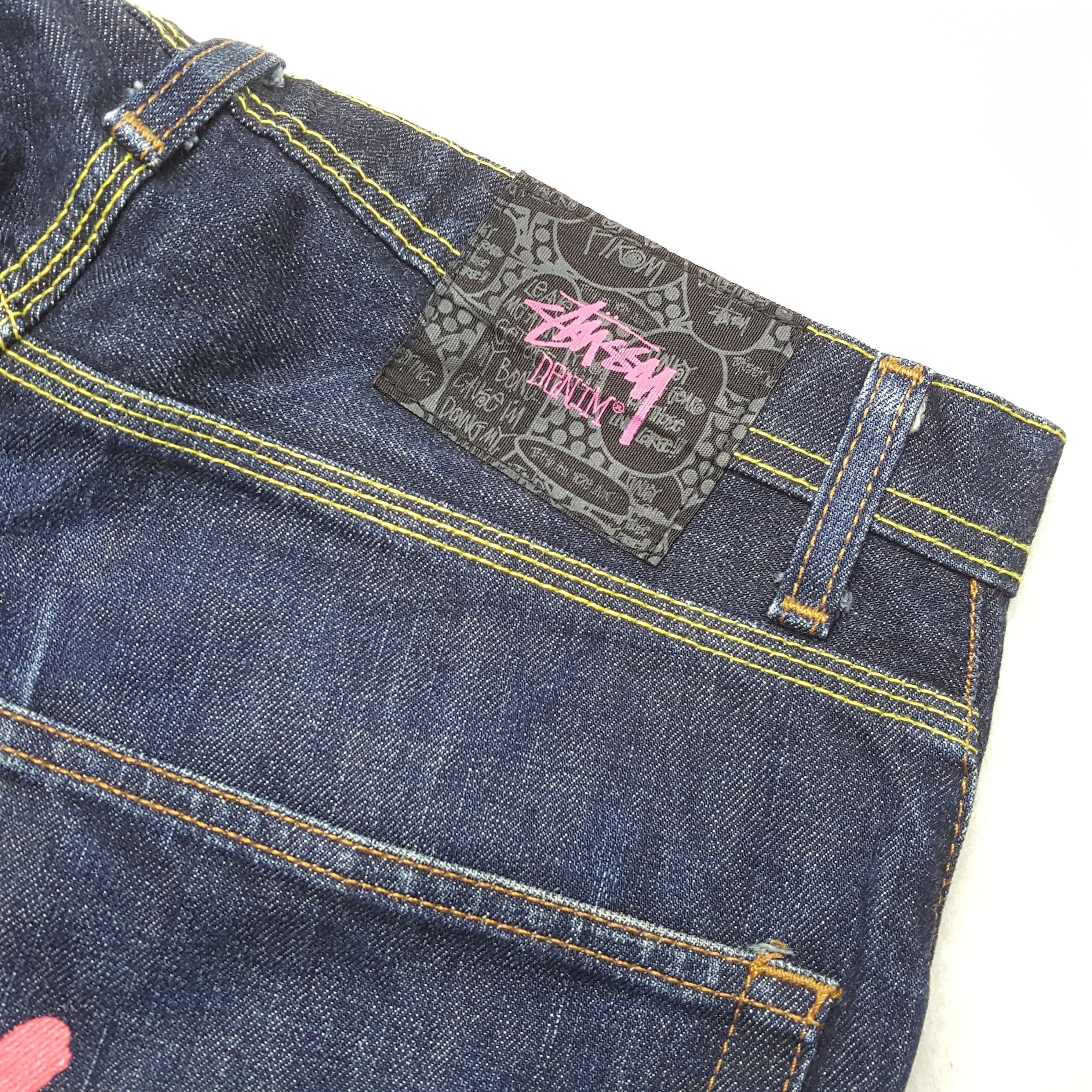 Stussy × Vintage STUSSY Streetwear Skateboard Custom Logo Style Jeans Size US 30 / EU 46 - 14 Thumbnail
