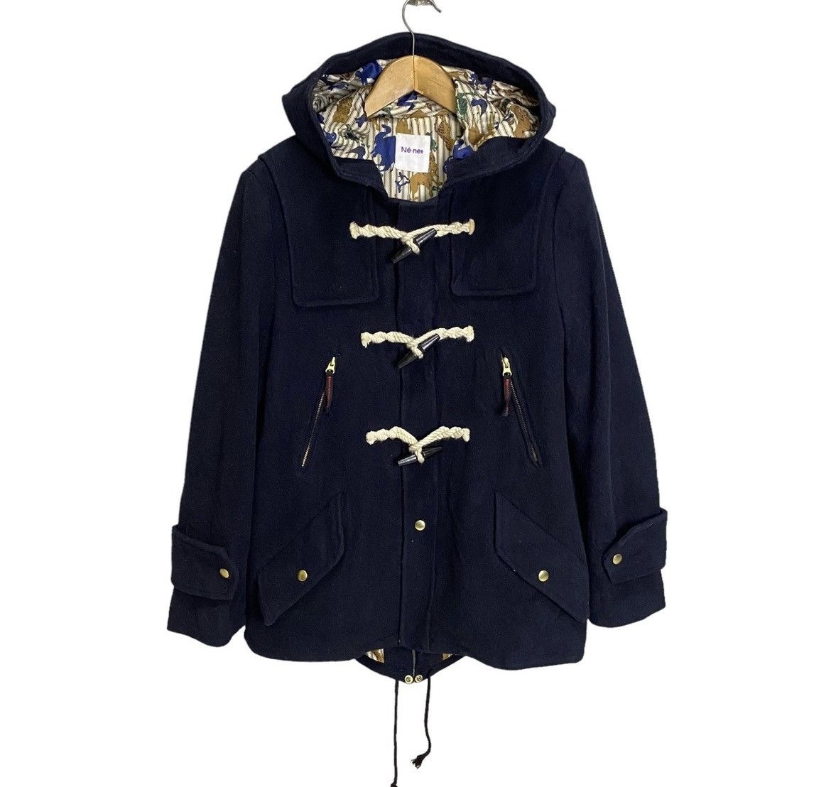 Issey Miyake × Japanese Brand × Vintage 💥 90s ISSEY MIYAKE NeNet DUFFEL COAT JACKET Size US S / EU 44-46 / 1 - 1 Thumbnail
