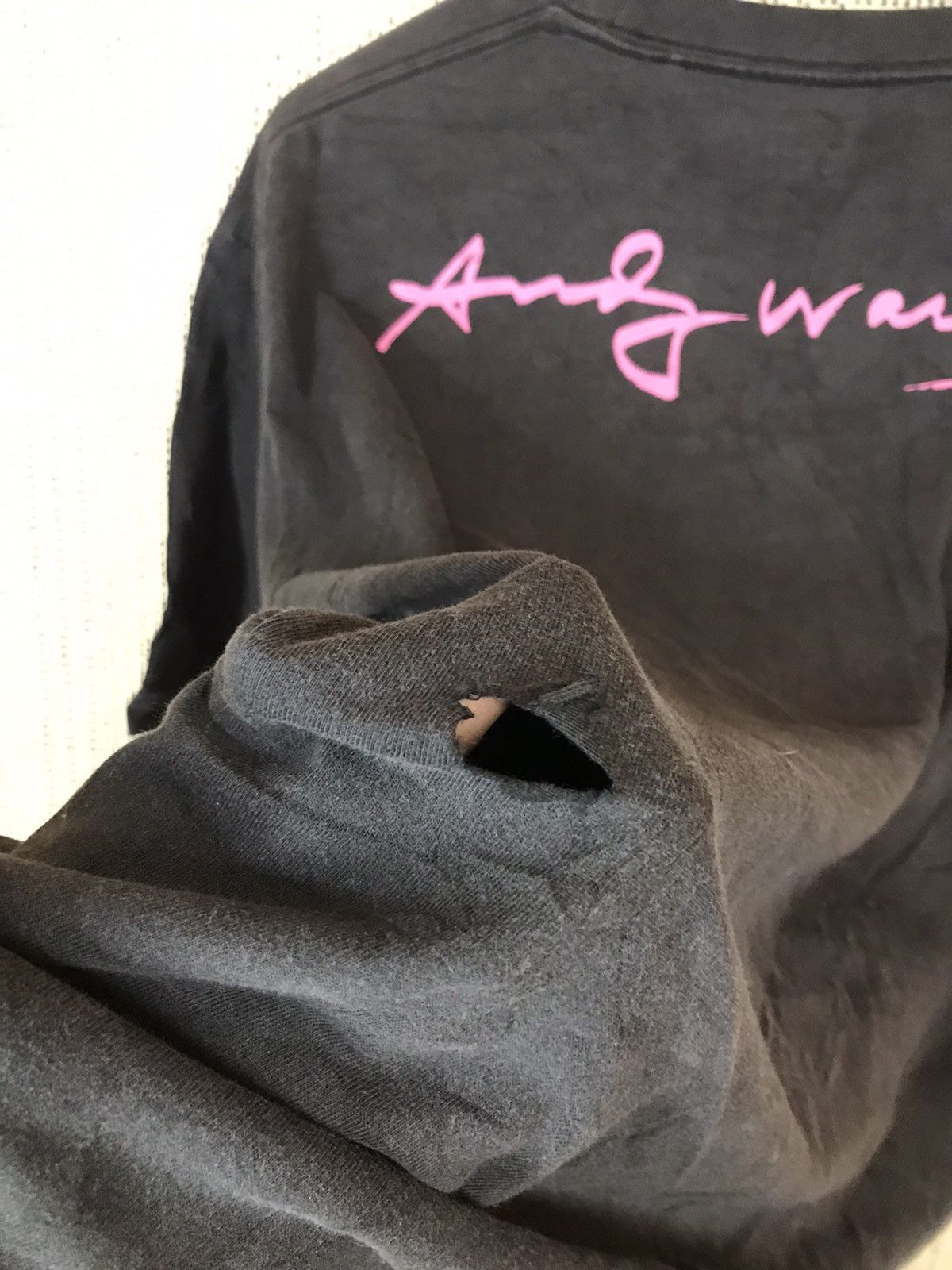 Andy Warhol ‼️ANDY WARHOL SKULL 3d PRINTED DISTRESSED TSHIRT‼️ Size US L / EU 52-54 / 3 - 7 Thumbnail