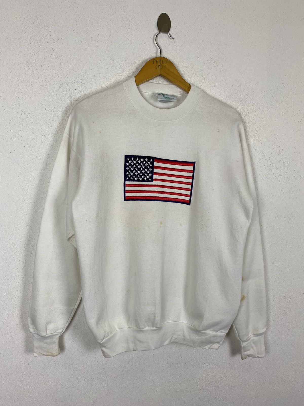 Vintage VINTAGE EMBROIDEREY USA FLAG SWEATER Size US M / EU 48-50 / 2 - 2 Thumbnail