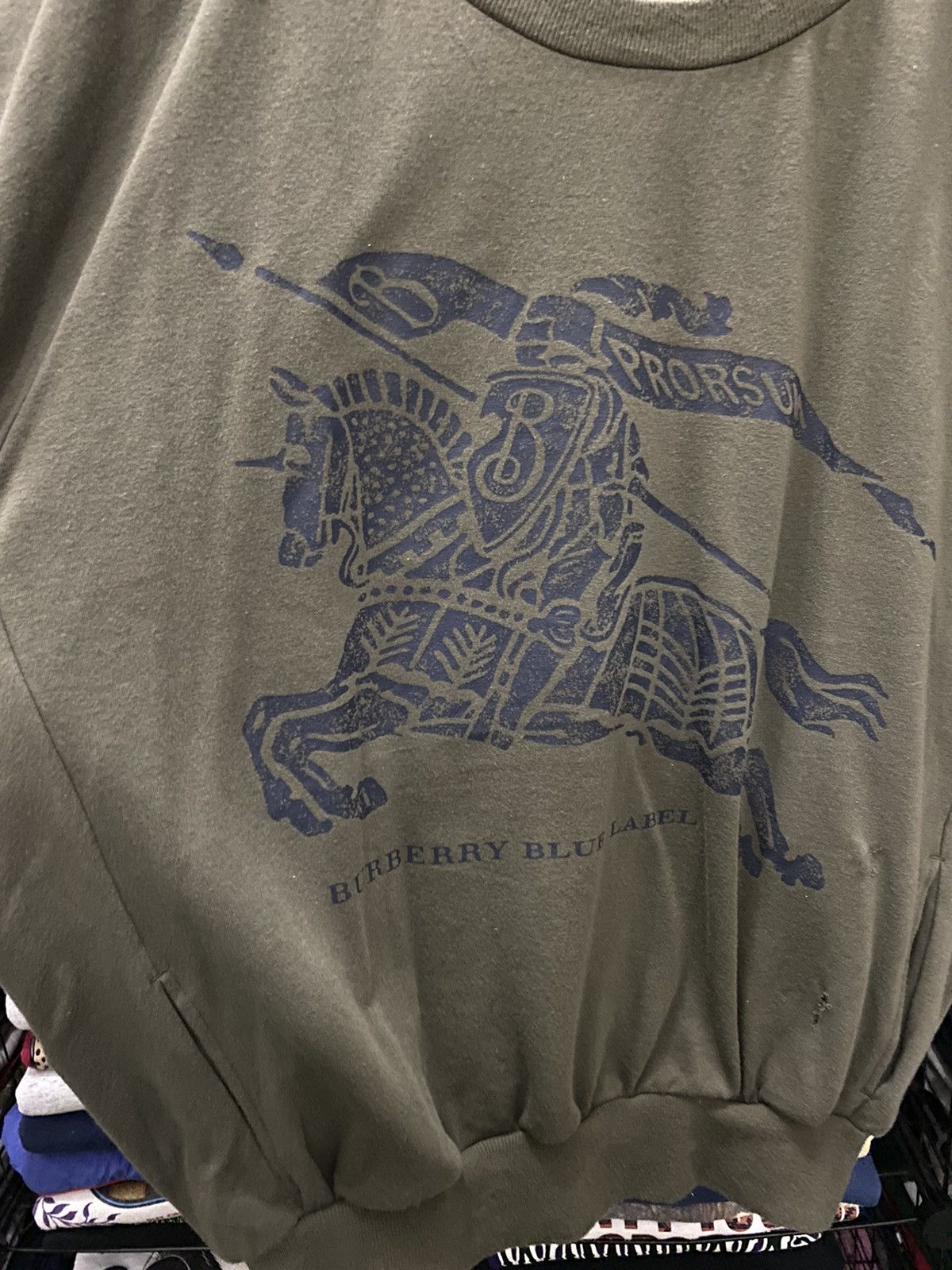 Burberry BURBERRY BLUE LABEL BIG LOGO SHORT SLEEVE SWEATSHIRT Size US L / EU 52-54 / 3 - 3 Thumbnail