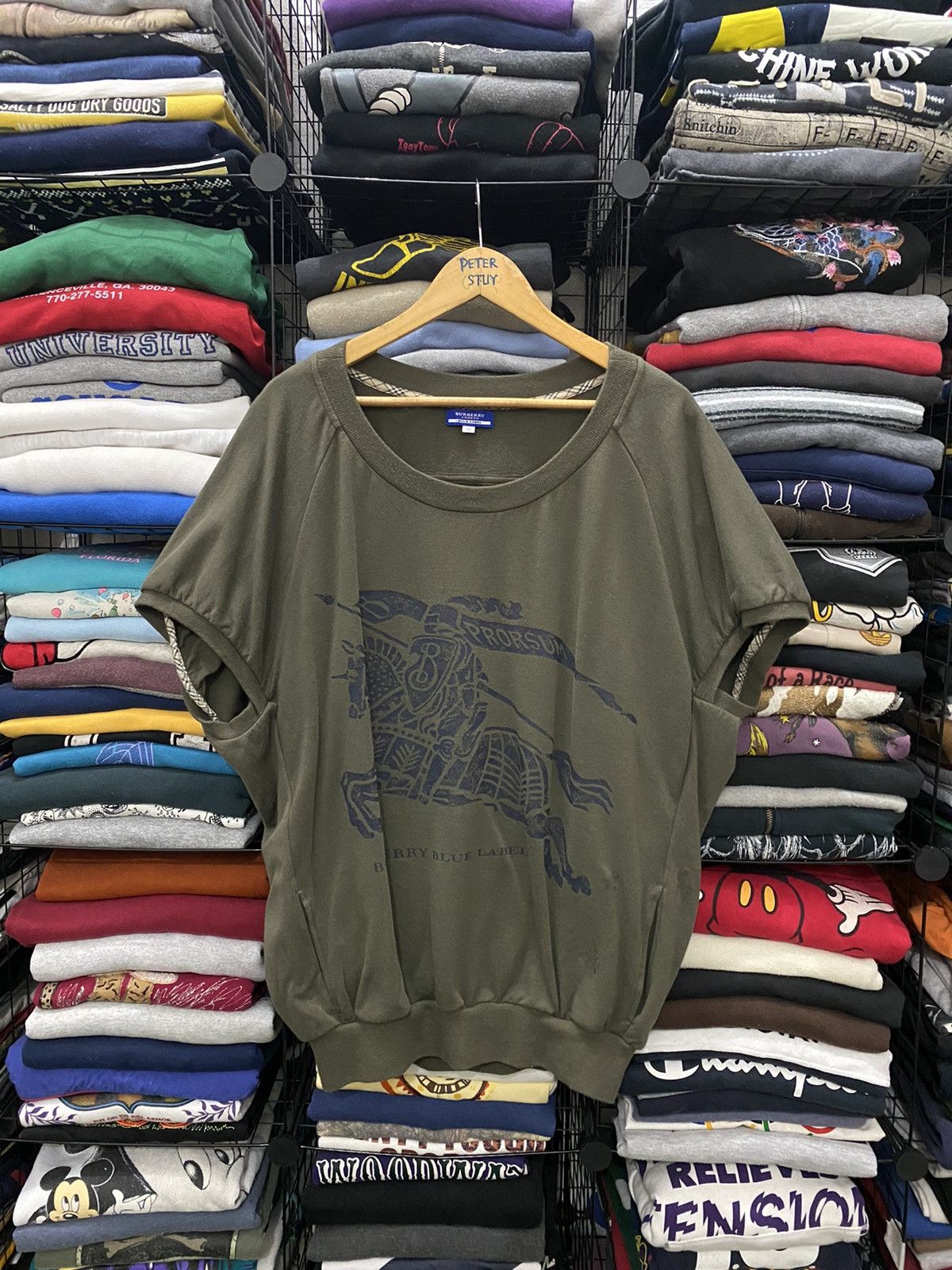 Burberry BURBERRY BLUE LABEL BIG LOGO SHORT SLEEVE SWEATSHIRT Size US L / EU 52-54 / 3 - 1 Thumbnail