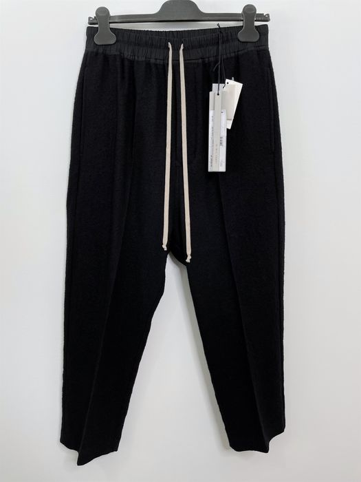 Rick Owens EU46 Black Wool Drawstring Cropped Astaire FW19 Larry