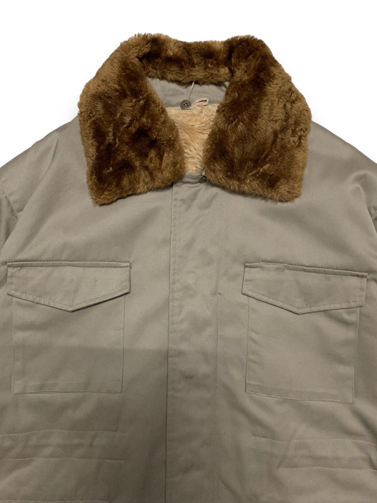 Japanese Brand Vintage Japanese Brand Faux Shearling Military Field Jacket Size US L / EU 52-54 / 3 - 4 Thumbnail