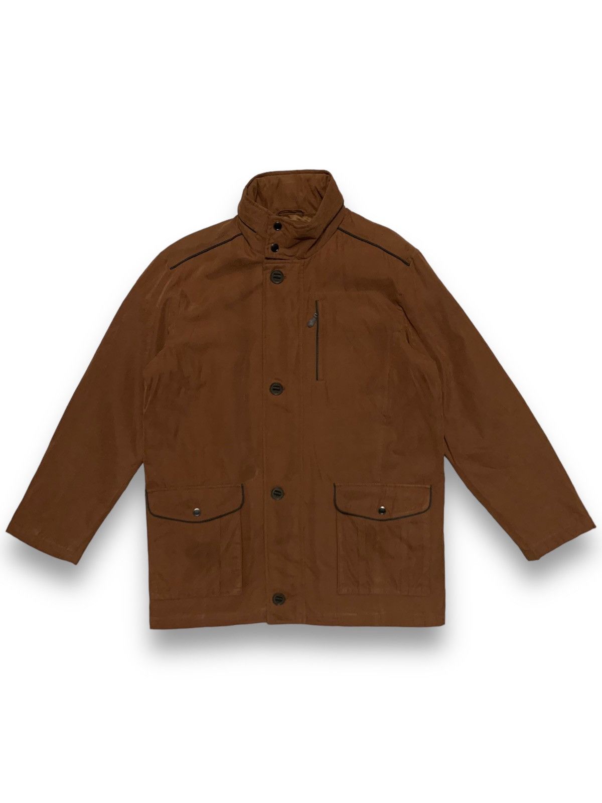 image of Archival Clothing x Vintage Macchio Quilted Lined Light Jacket in Orange (Size Large)