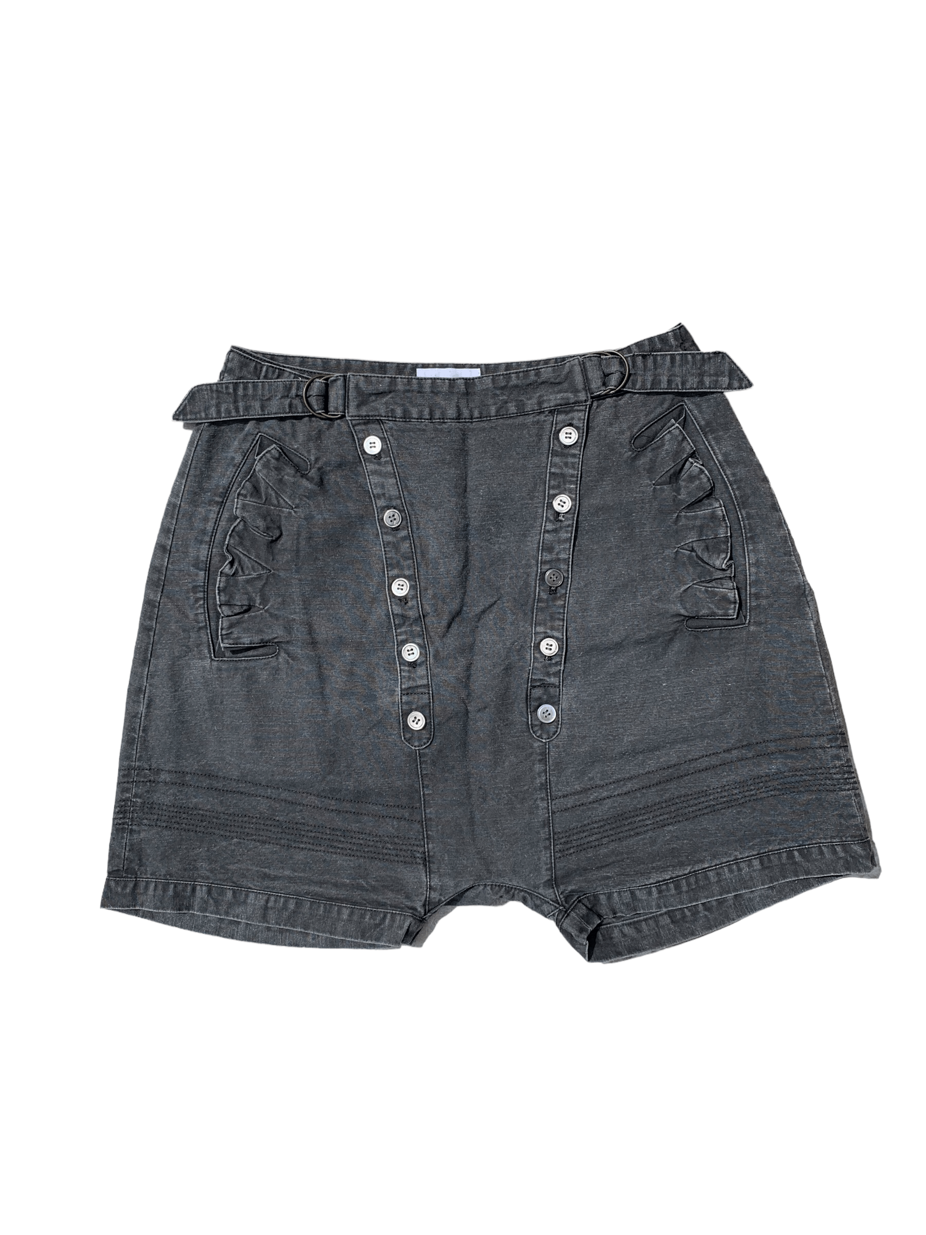 image of Issey Miyake x Tsumori Chisato Vintage Tsumori Chisato Faded Black Shorts Skirt Pants, Women's (Siz